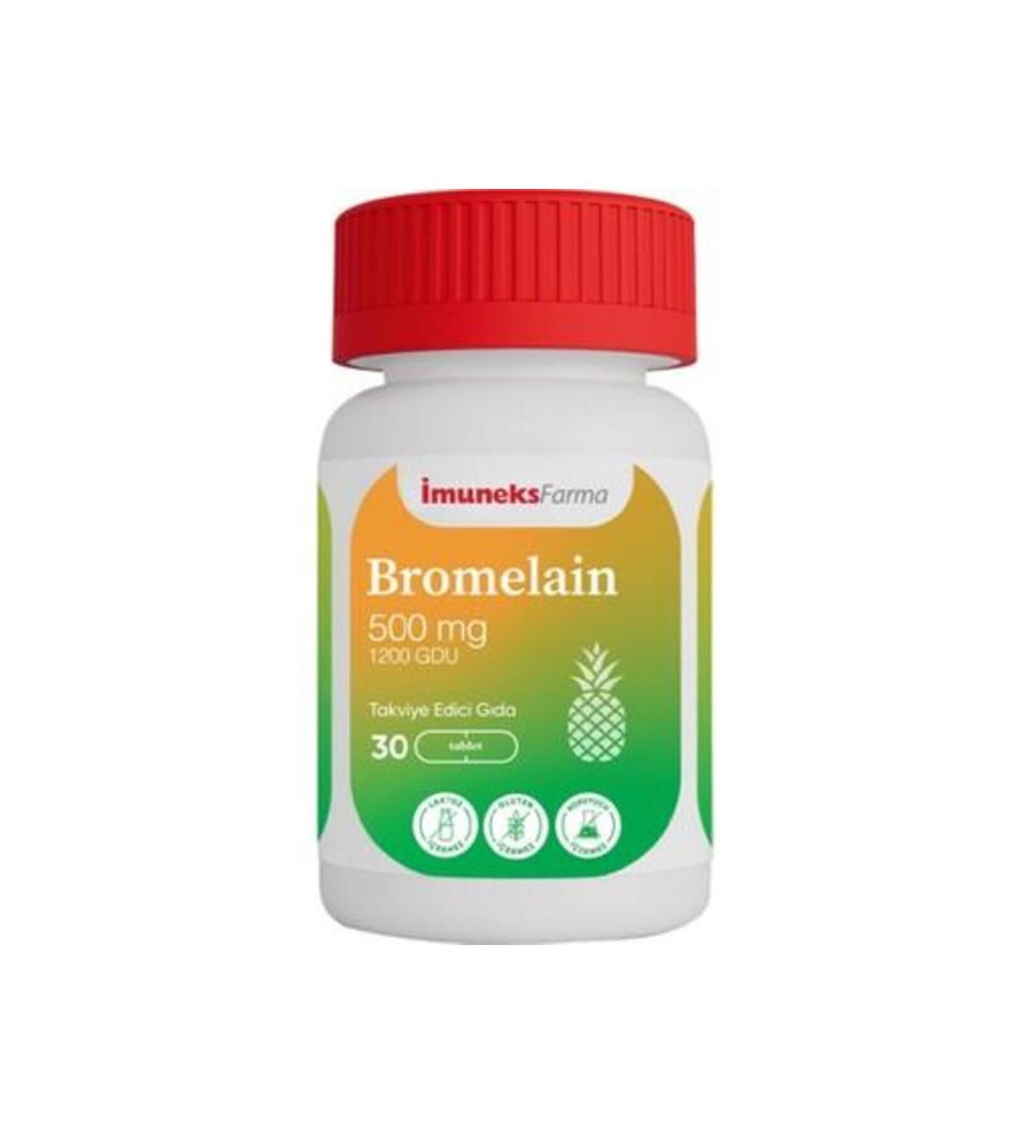 Imuneks Farma Bromelain Food Supplement 500 Mg 30 Tablets