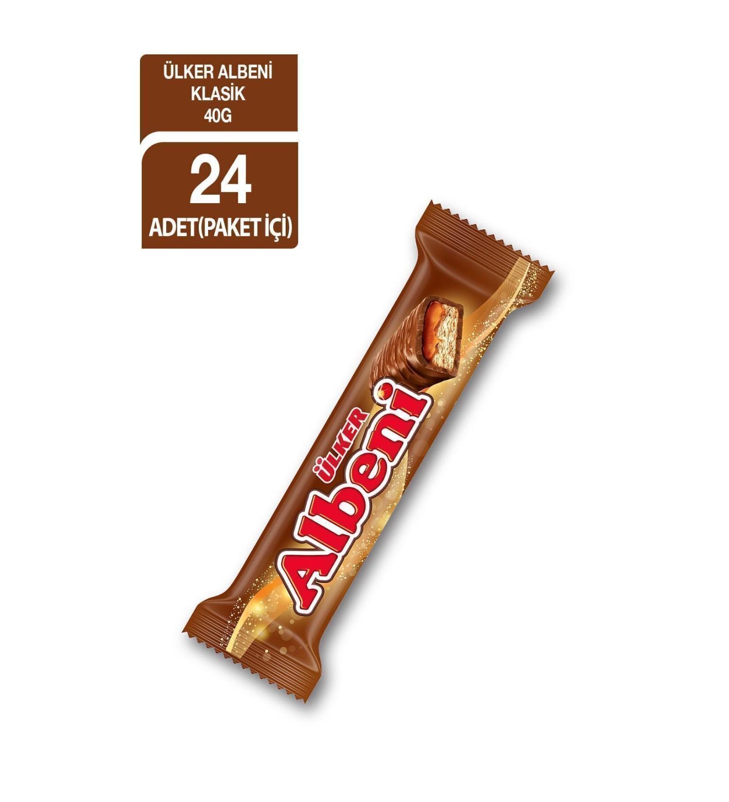 Ulker Albeni Coated Bar 40gr X 24 Pieces