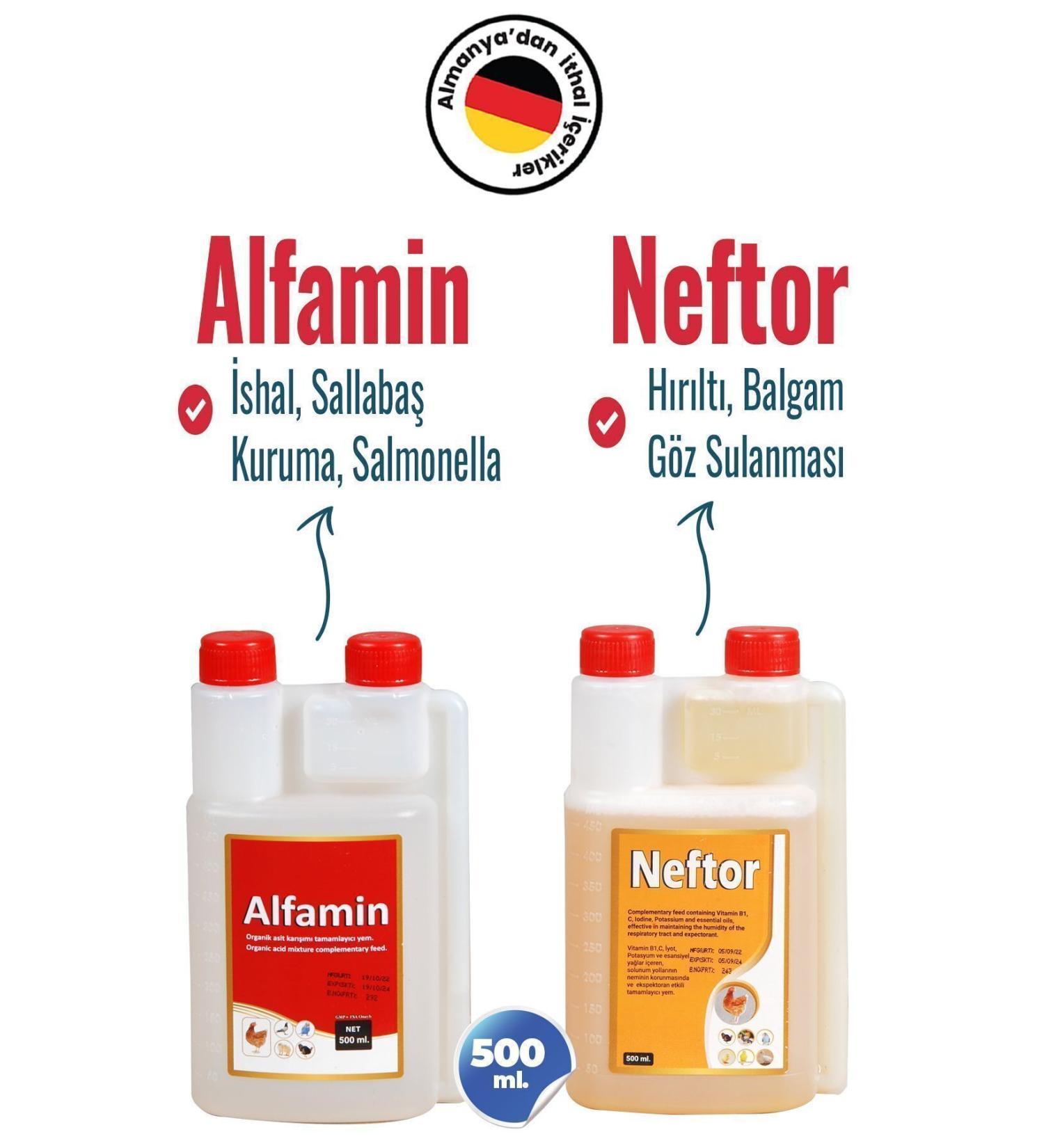 Munich Vet 2-Set Birds Alfamin Diarrhea + Neftor Wheezing Set (500 Ml) - Buy Online on GoSupps.com