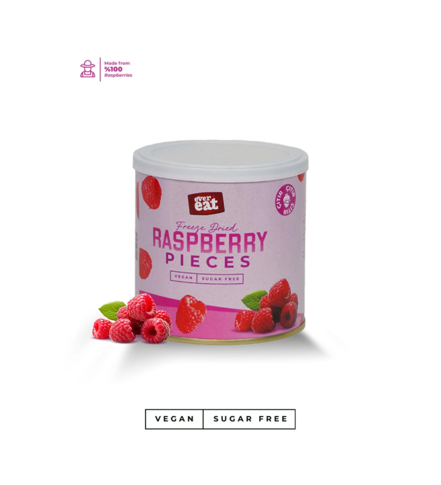EverEat Freeze Dried Raspberry Berries - Healthy Snack Produced by Freeze Dry Method - Buy Online on GoSupps.com