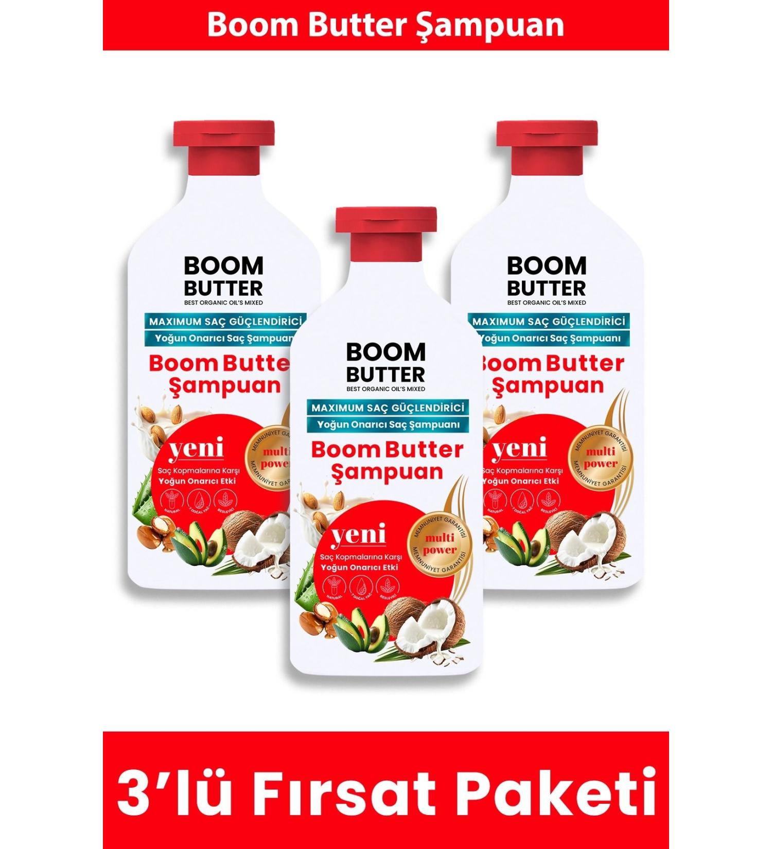 BOOM BUTTER Hair Care Shampoo Triple Deal Package - Buy Online on GoSupps.com