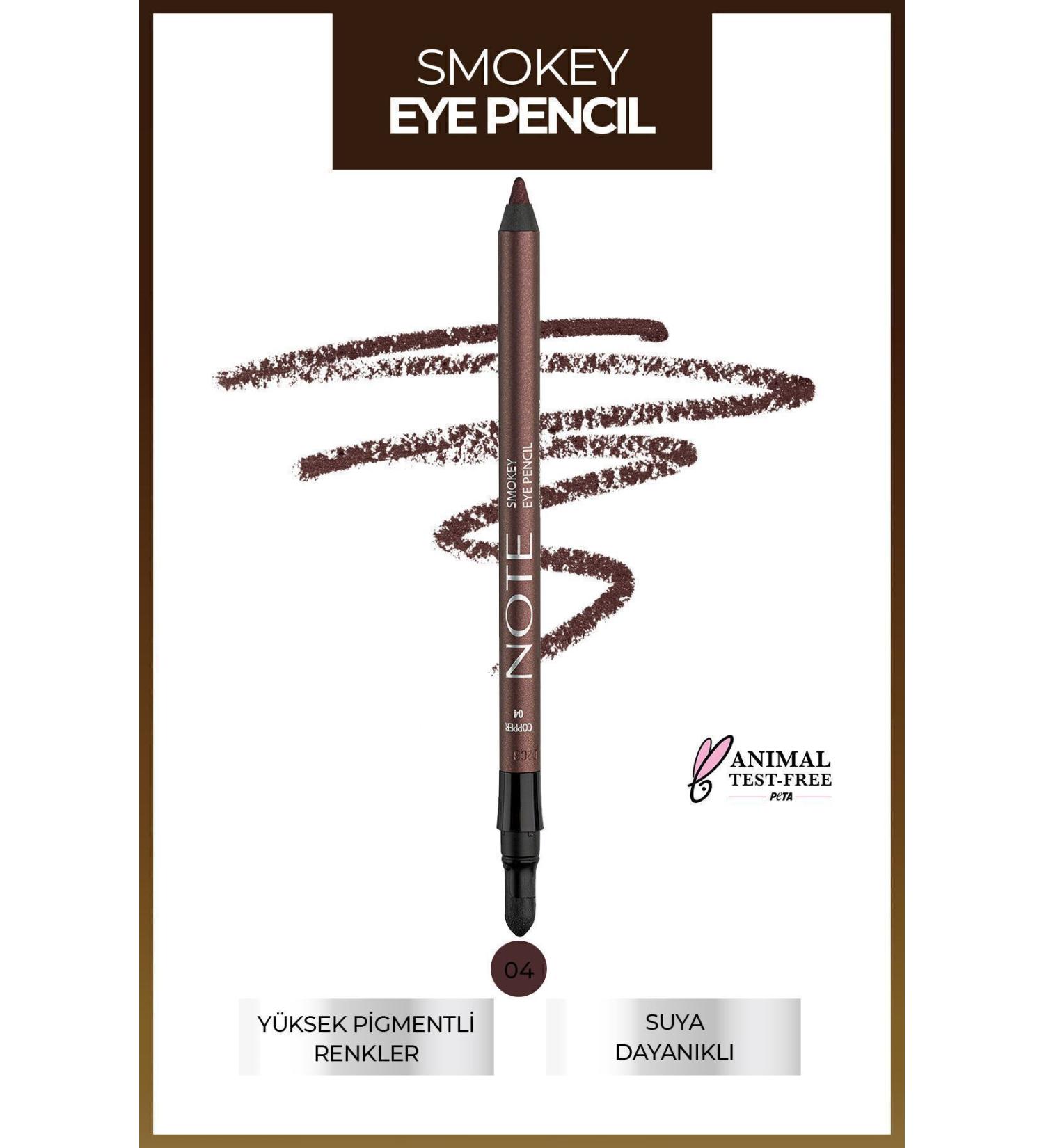 Note Cosmetics Smokey Eye Pencil Waterproof Applicator Waterproof Eye Pencil - 04 Copper - Copper - Buy Online on GoSupps.com