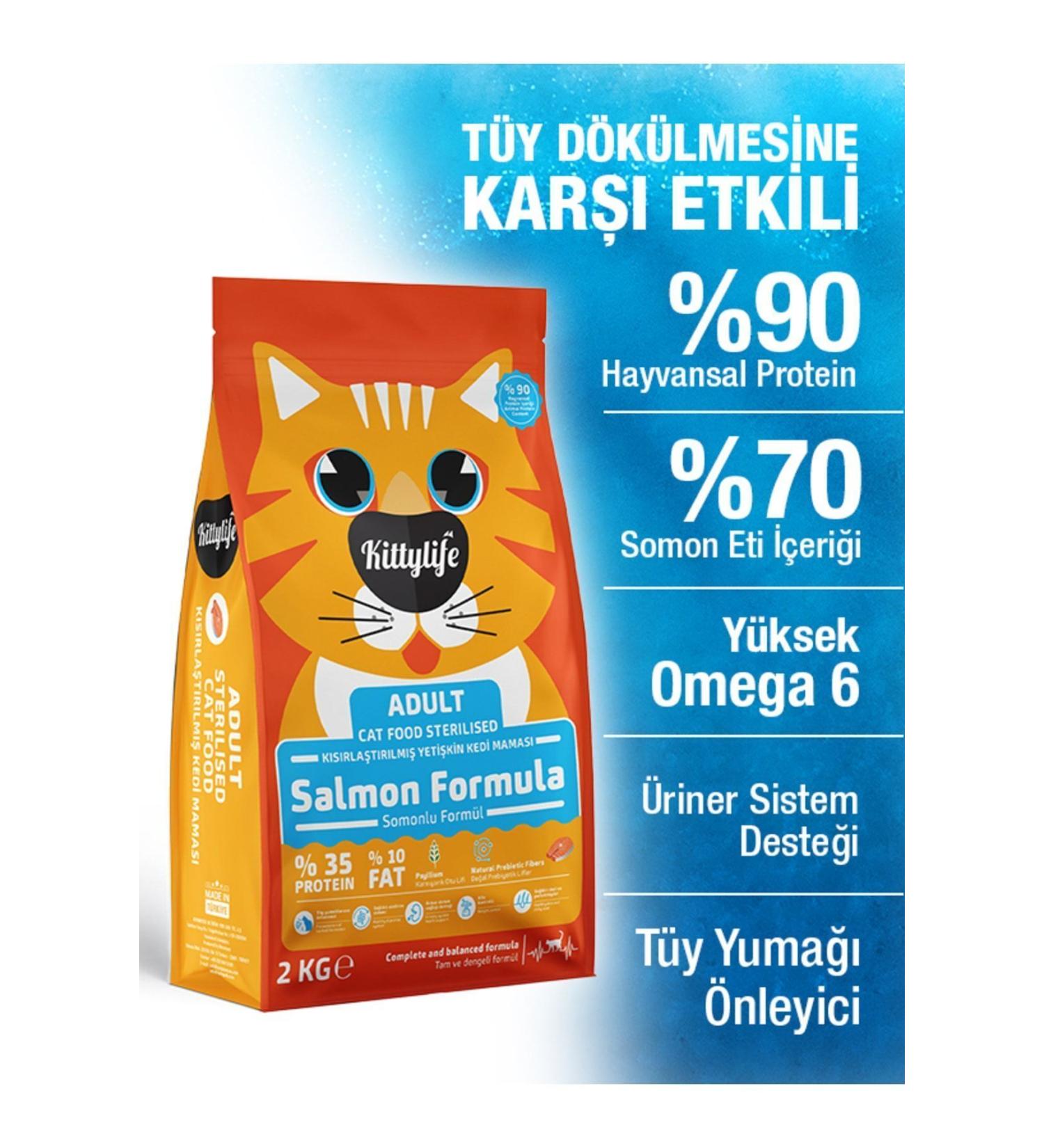 Kittylife Sterilized Cat Food Salmon 2 Kg Premium Sterilized - Buy Online on GoSupps.com