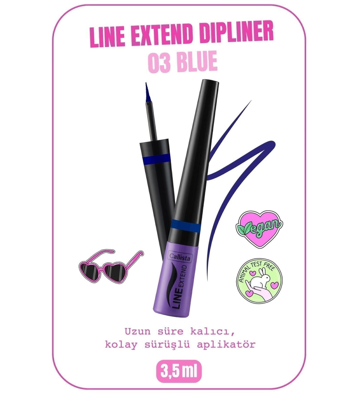 Callista Line Extend Dipliner Long Lasting - 03 Earth Blue - Navy Blue - Buy Online on GoSupps.com