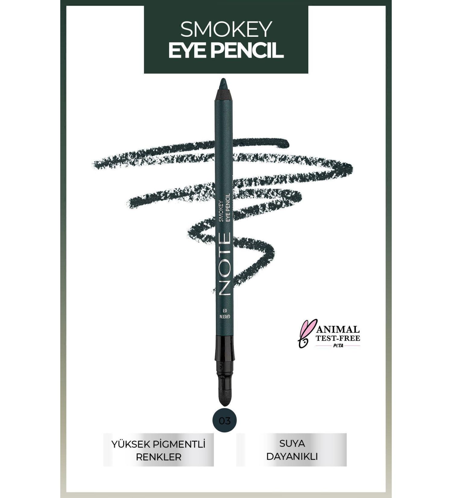 Note Cosmetics Smokey Eye Pencil Waterproof Applicator Waterproof Eye Pencil - 03 Green - Green - Buy Online on GoSupps.com