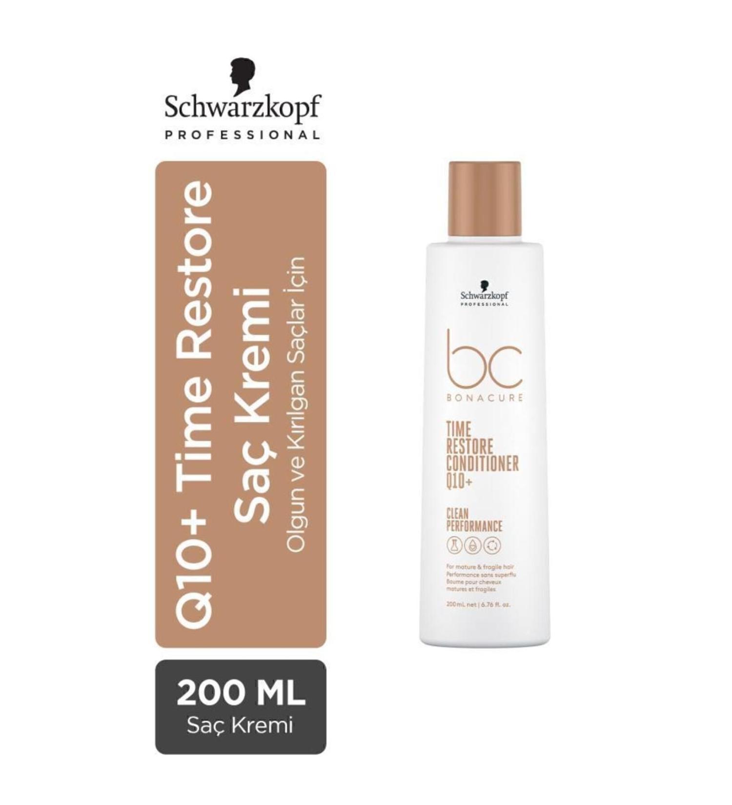 Bonacure Q10+ Time Restore Conditioner for Mature and Fragile Hair 200ml | Anti-Aging Protection - Buy Online on GoSupps.com