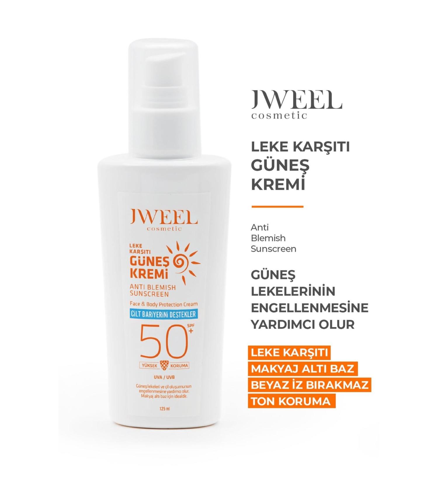 JWEEL COSMETIC Jweel Spf50 High Protection Anti-Stain Face and Body Sun Cream 125 ml - Buy Online on GoSupps.com