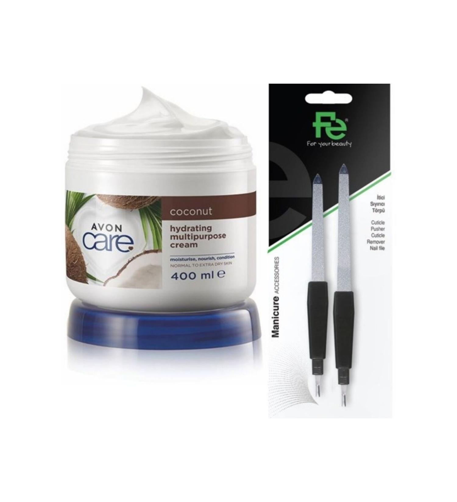 Avon Coconut Extract Multi-Purpose Cream 400 ml - Repellent Scraper File