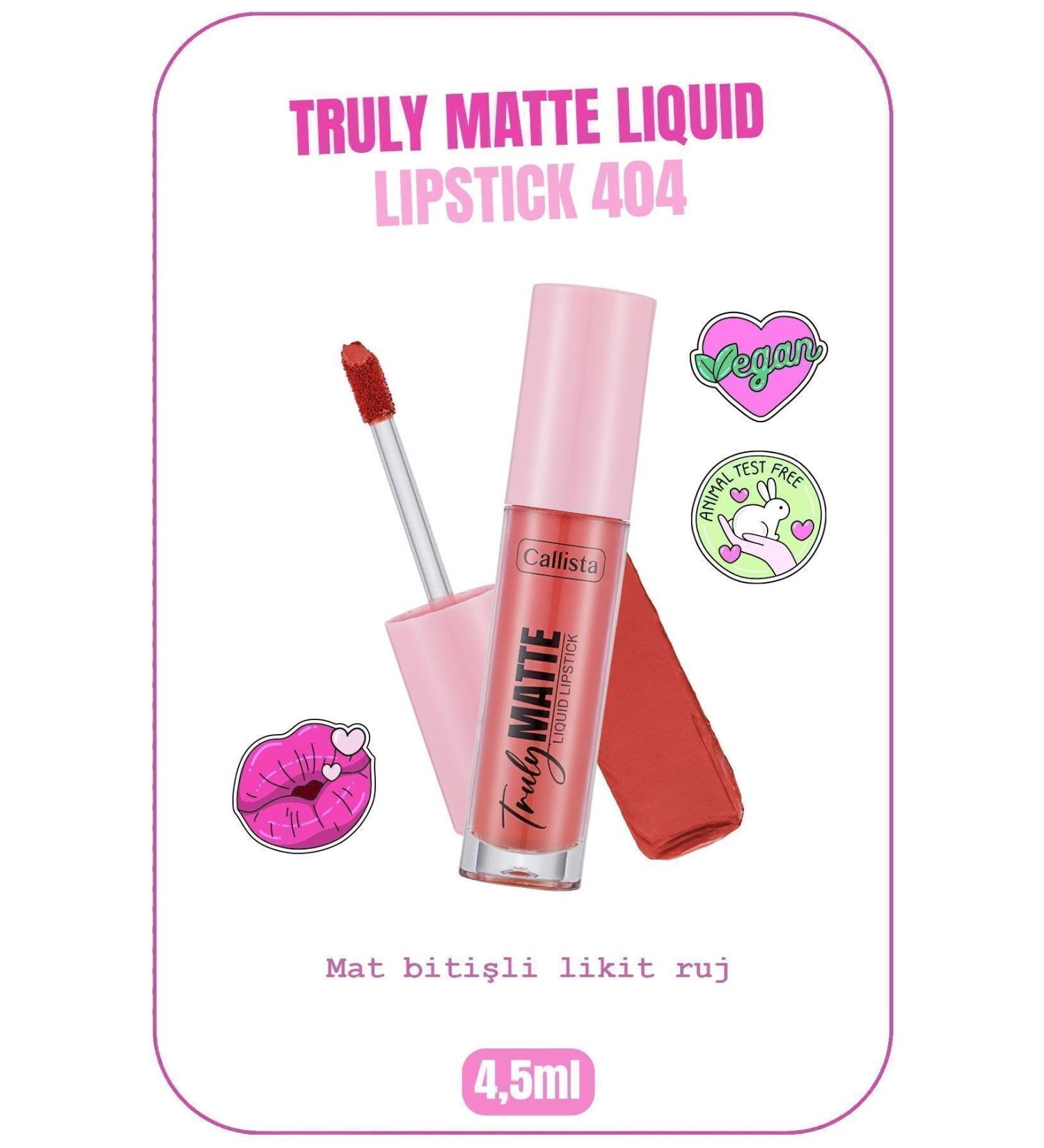 Callista Truly Matte Liquid Lipstick Matte Liquid Lipstick 404 Blushing Pink - Pink - Buy Online on GoSupps.com