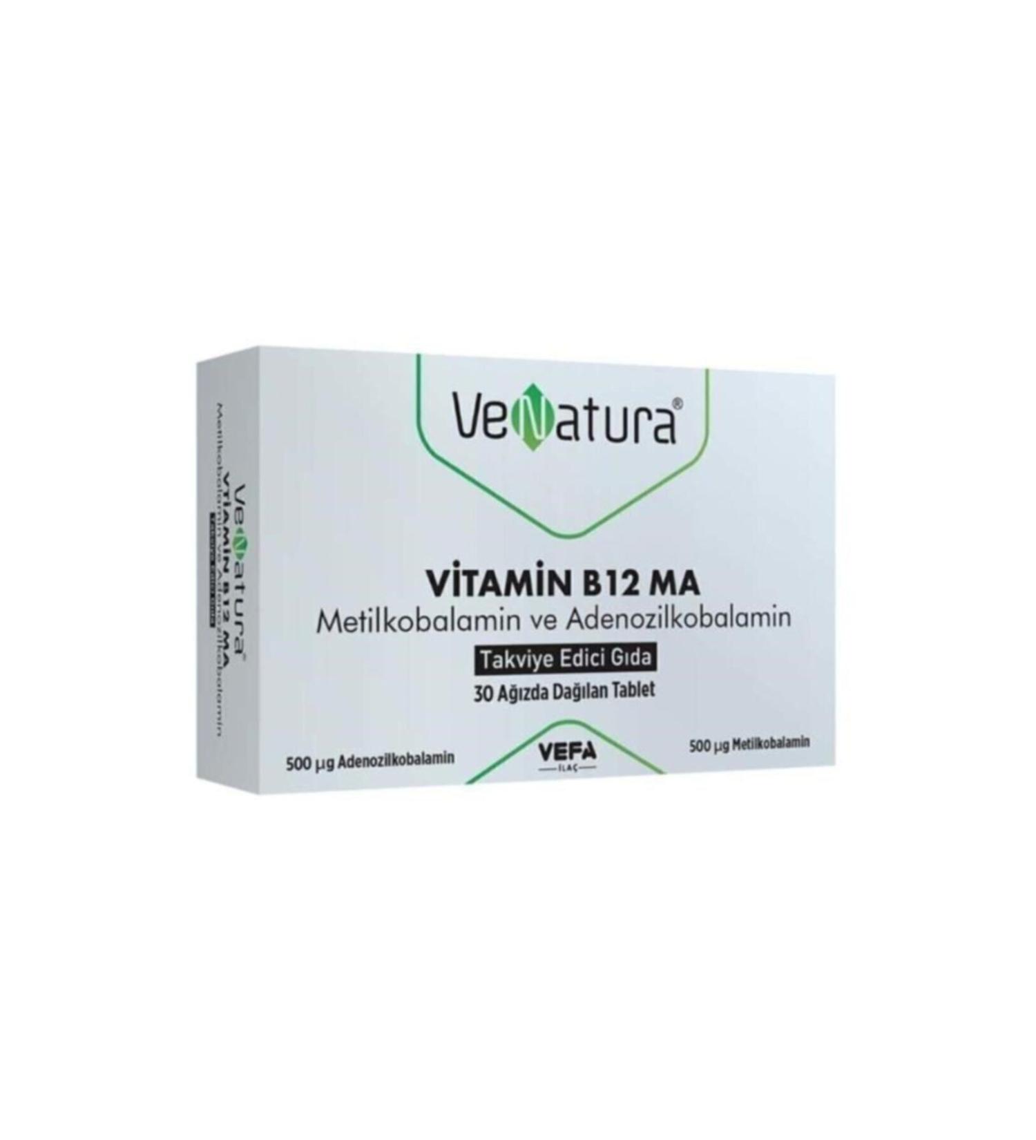 Venatura Vitamin B12 Ma Methylcobalamin And Adenosylcobalamin Food Supplement