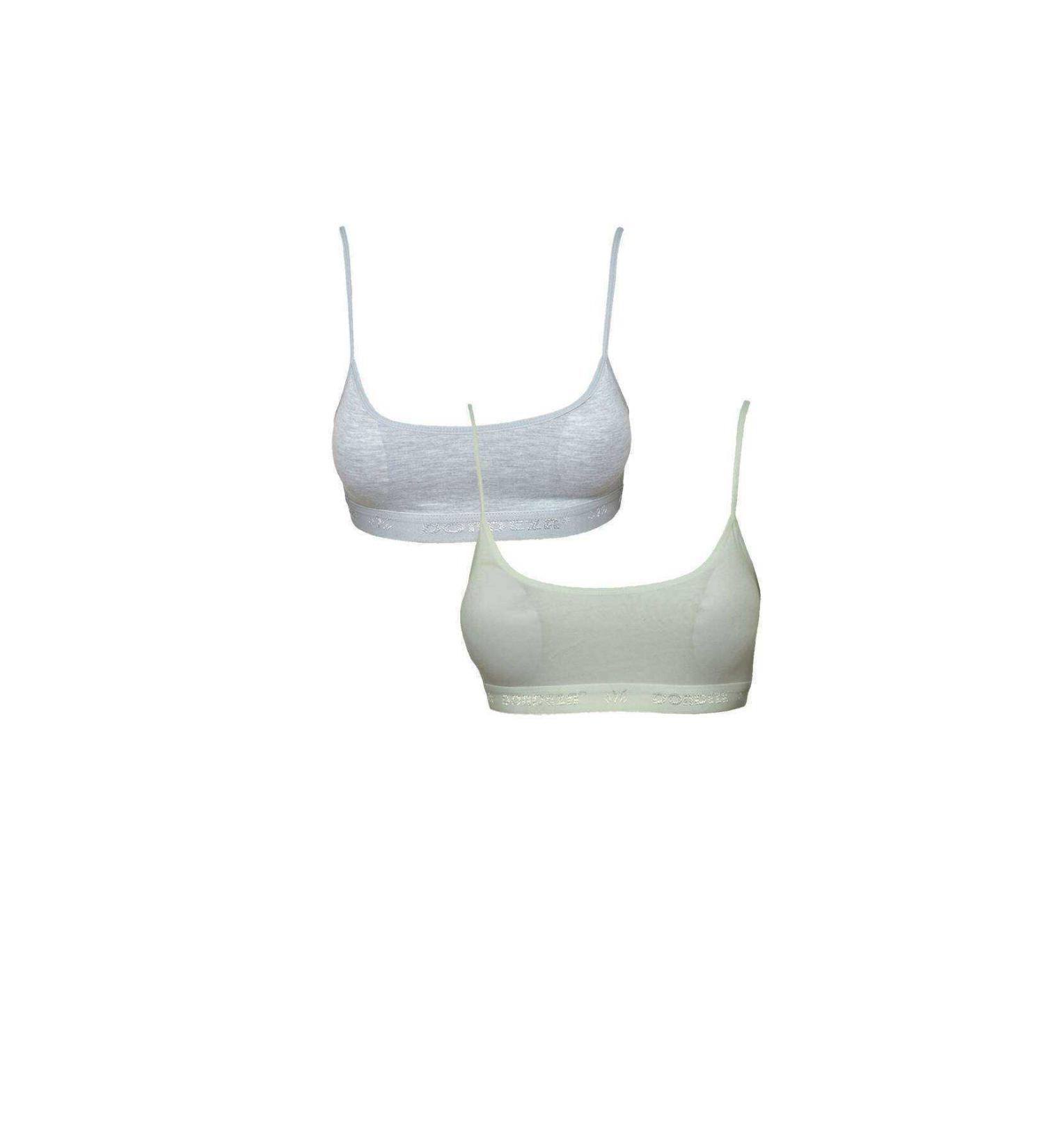 Skygo Padded Rope Strap Gray and Cream Bustier 2 pieces