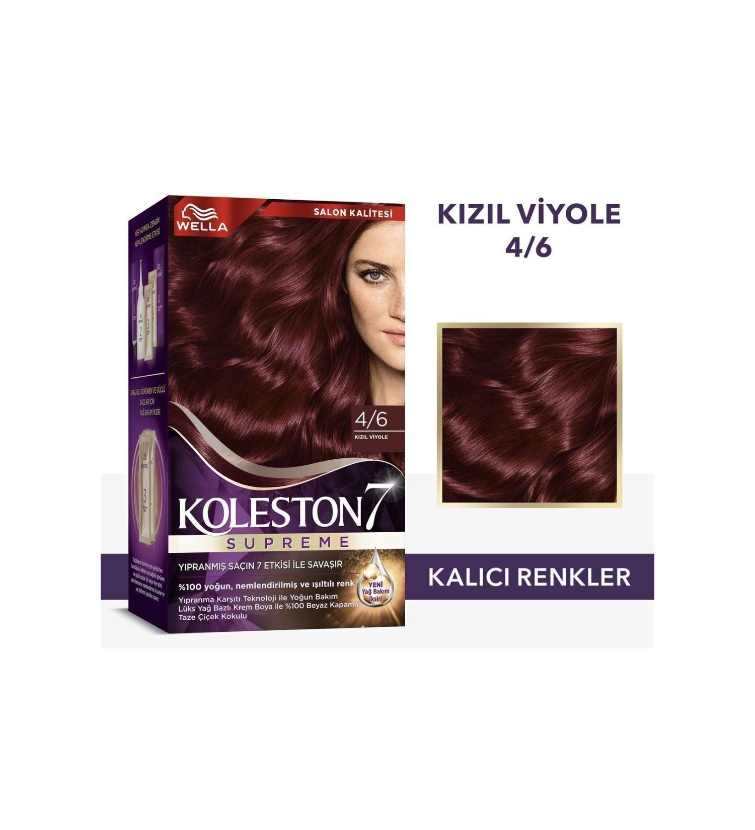 Wella Koleston Supreme Kit Hair Dye 4/6 Red Violet - Buy Online on GoSupps.com