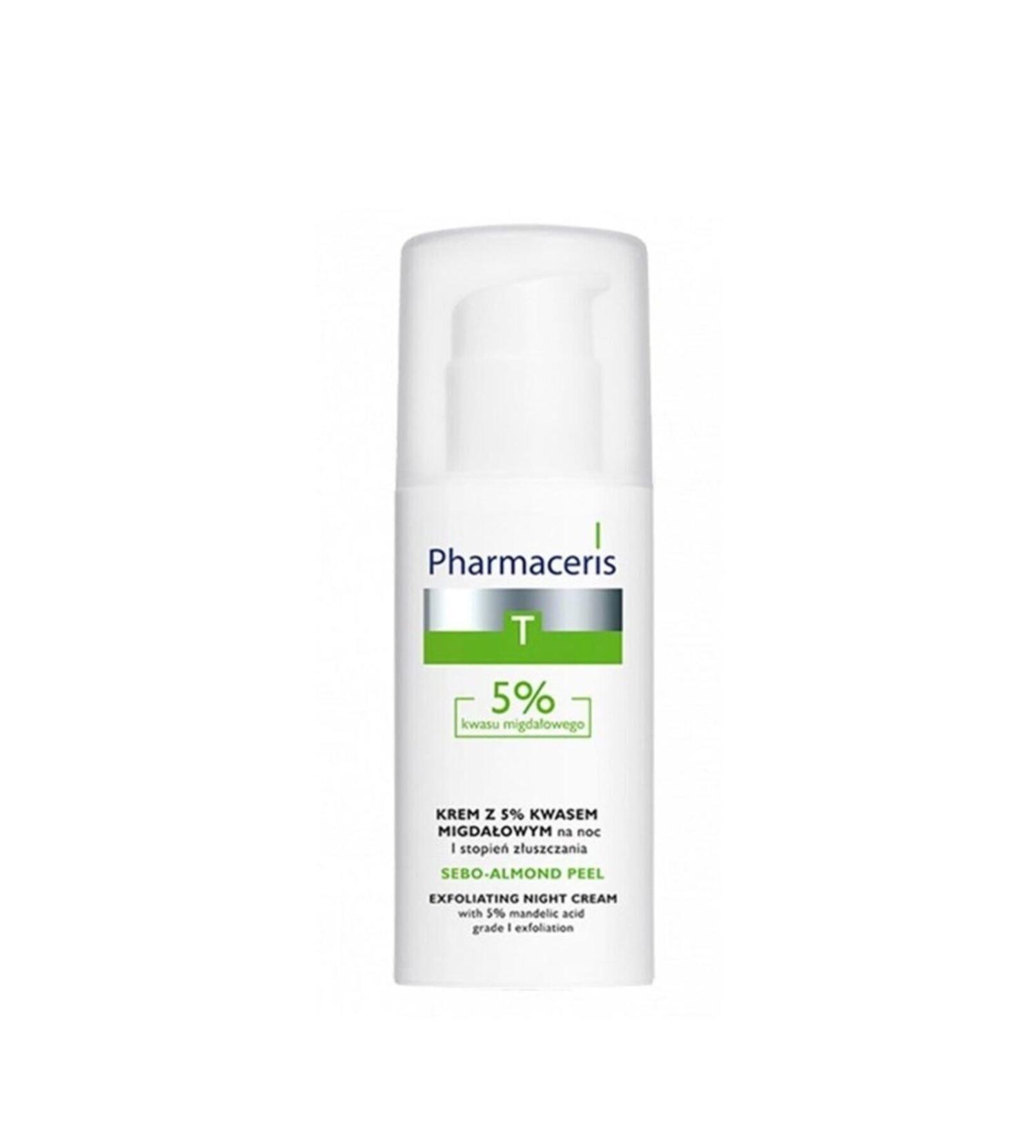 Pharmaceris Sebo-Almond Peel-5% | %5 Acid Containing Peeling Effect Night Cream 50ml-DermoCosmetic