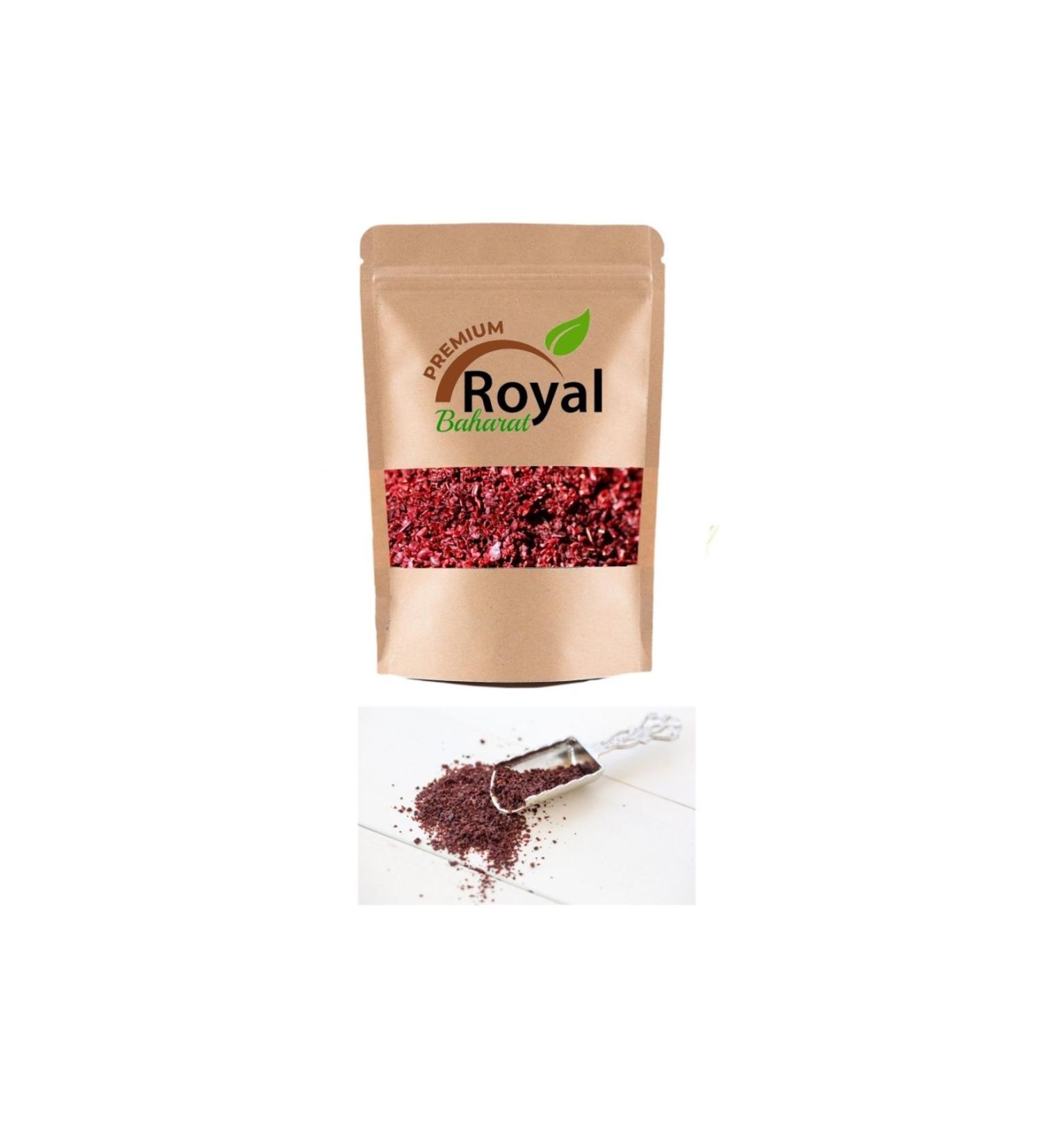 ROYAL SPICES Pure Sumac Deluxe Series Organic Delicious 250 Gr