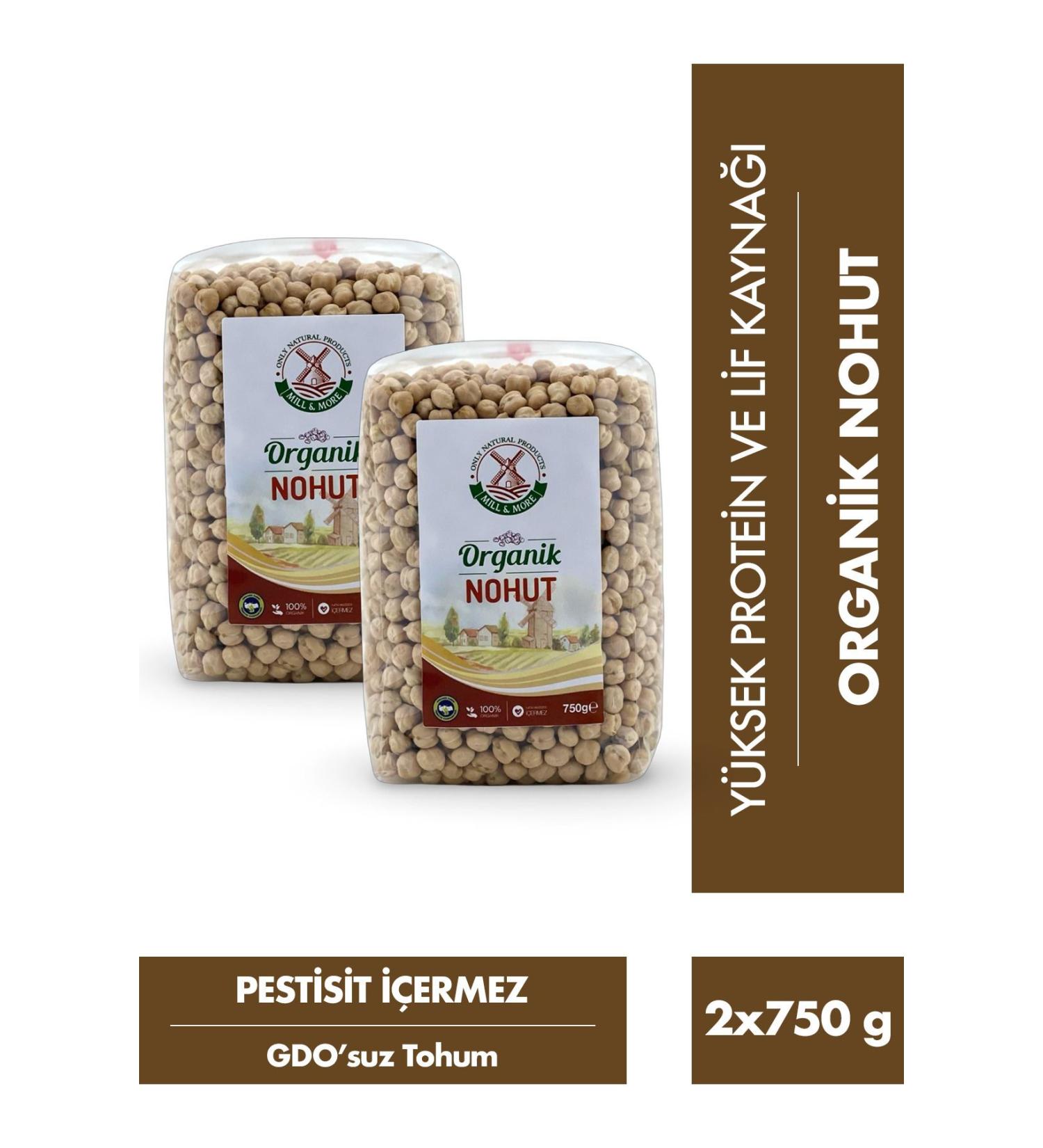 Mill & More Only Natural Products 2 Pack Organic Chickpeas 750 G - Buy Online on GoSupps.com