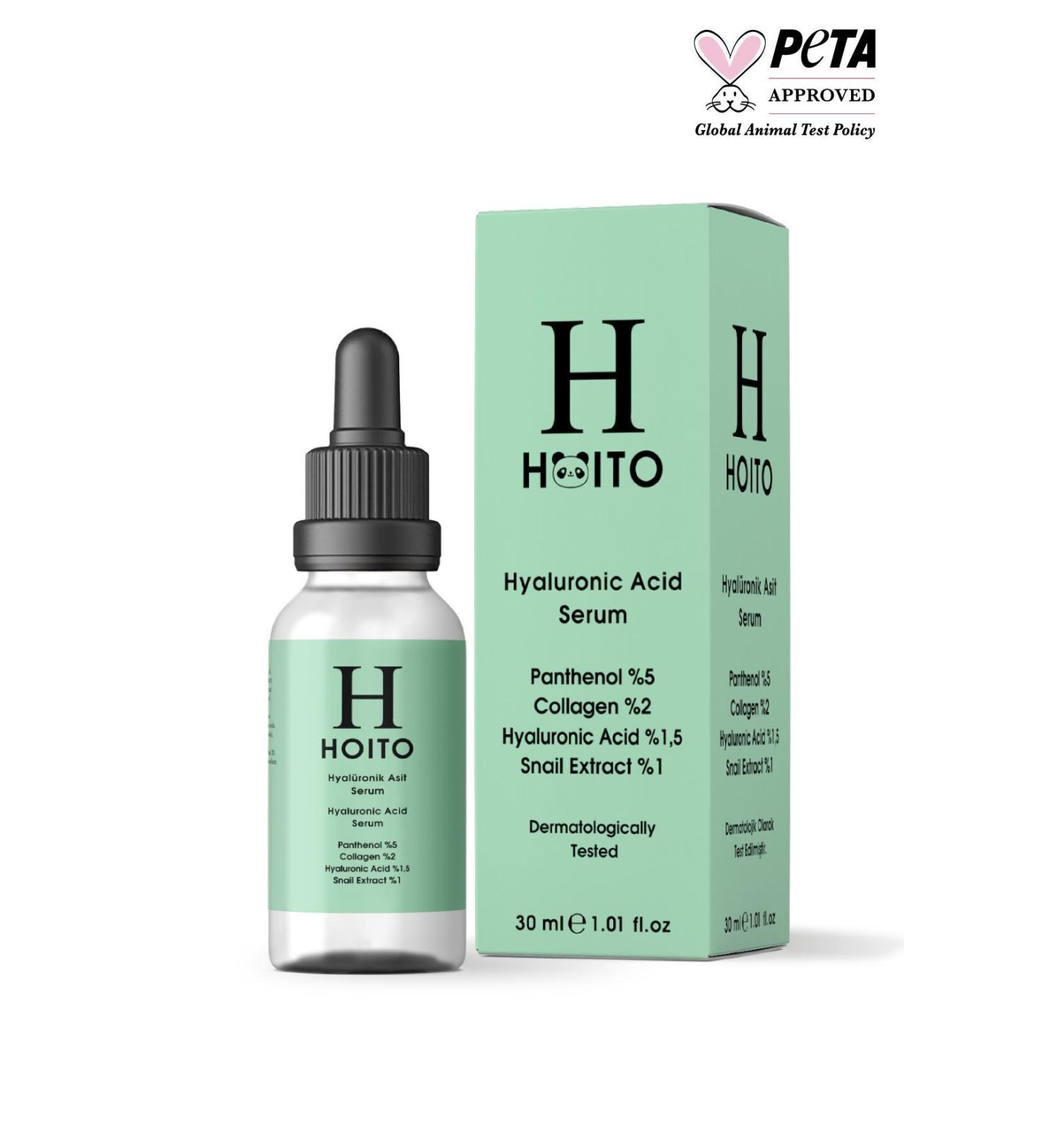 Hoito Hyaluronic Acid Serum 30ml - Intensive Moisturizing Anti-Aging Plumping Skin Care Serum - Buy Online on GoSupps.com