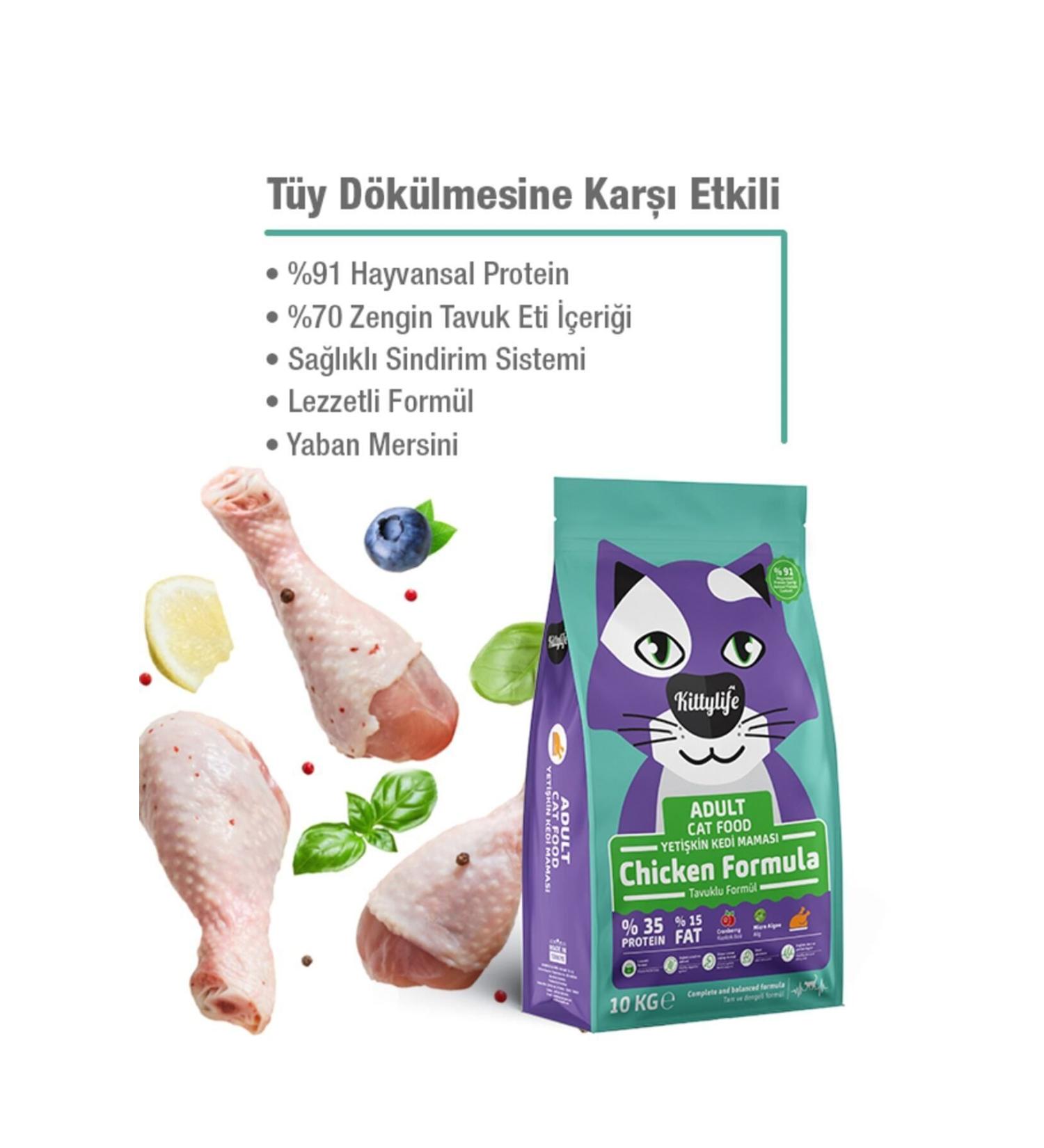 Kittylife Adult Cat Food Chicken 10 Kg Premium - Buy Online on GoSupps.com