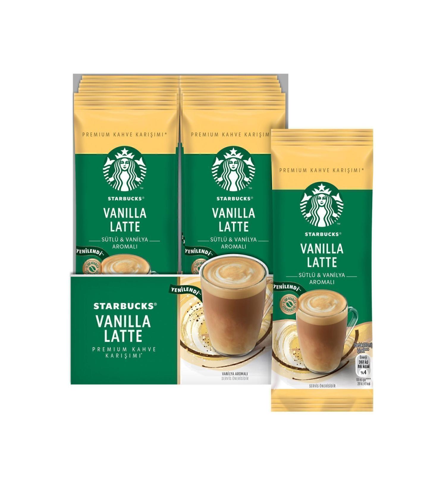 Starbucks Vanilla Latte Premium Coffee Mix 21.5 Gr X 10 Packs - Buy Online on GoSupps.com