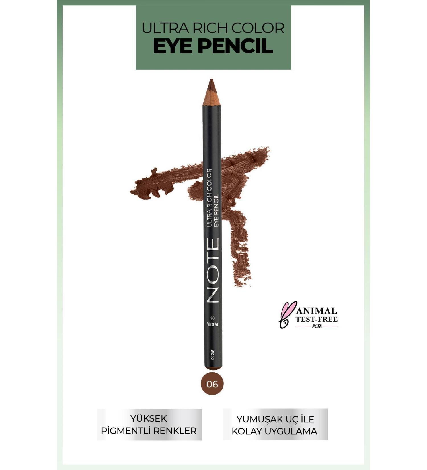 Note Cosmetics Ultra Rich Color Eye Pencil 06 Mocha - Red Brown - Buy Online on GoSupps.com