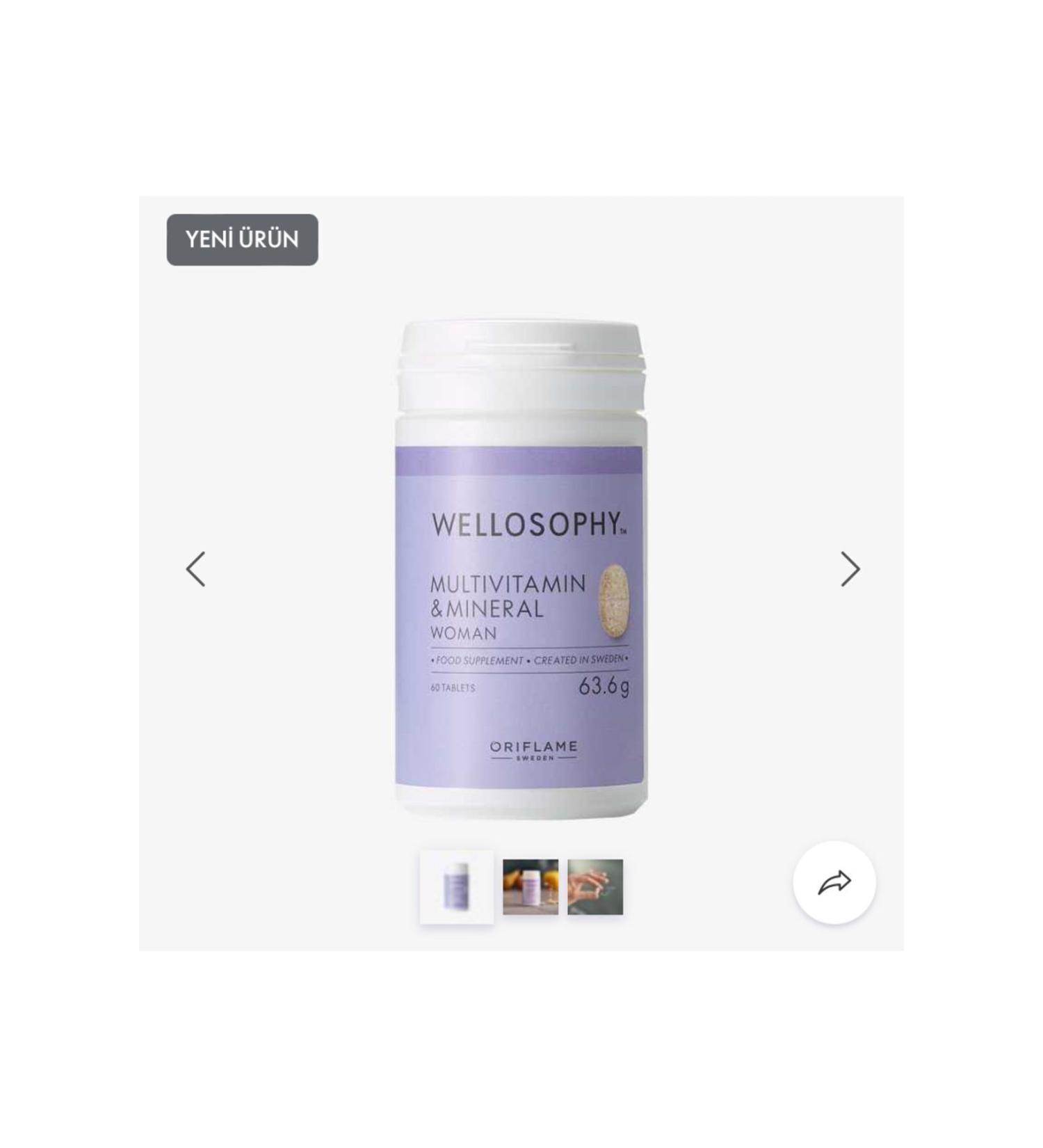 Oriflame Wellosophy Multivitamin and Mineral Supplement for Women - Buy Online on GoSupps.com