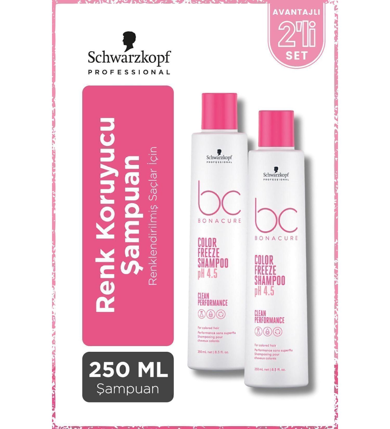 Bonacure BC Clean Color Protection Shampoo 250ml x 2 Pieces - For Colored Hair