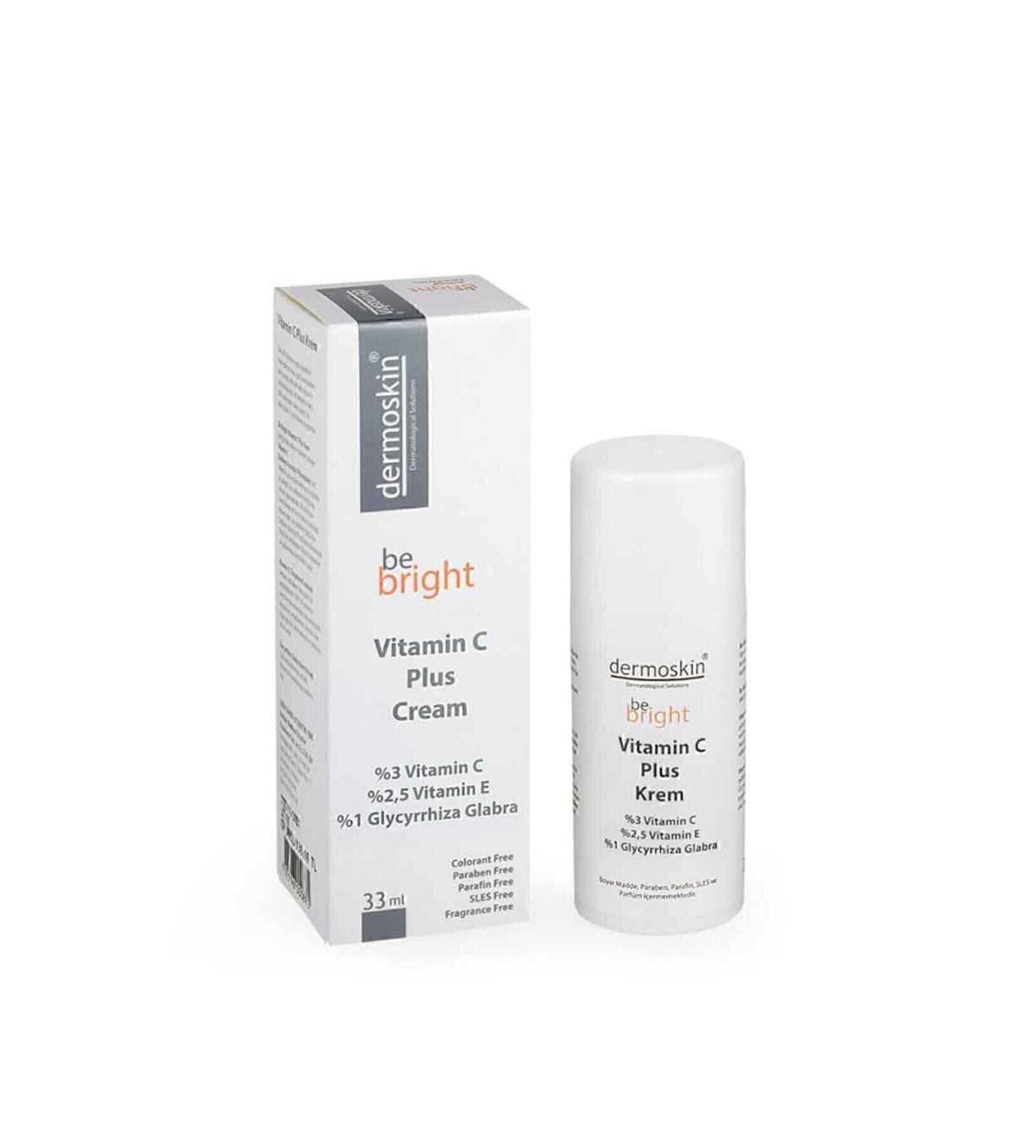 Dermoskin Be Bright and moisturizing Vitamin C Plus Spot Remover and Moisturizing Cream 33 ml - Buy Online on GoSupps.com
