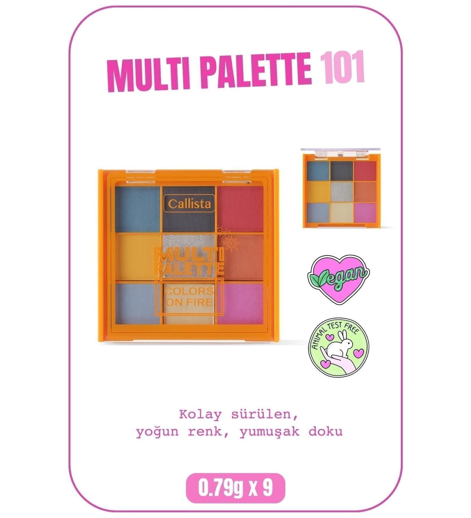 Callista Multi Palette Eyeshadow Matte & Shimmer Powder Eyeshadow Palette - 101 Colors On Fire - Buy Online on GoSupps.com