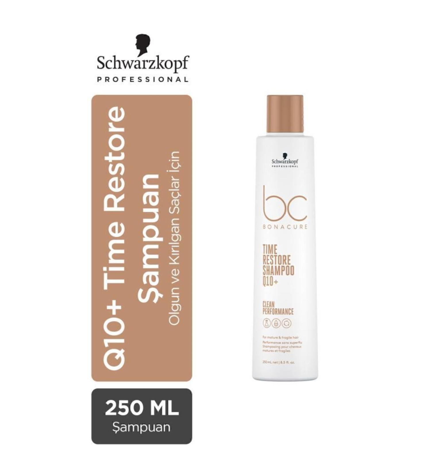 Bonacure Q10+ Time Restore Shampoo for Mature and Fragile Hair 250ml - Buy Online on GoSupps.com