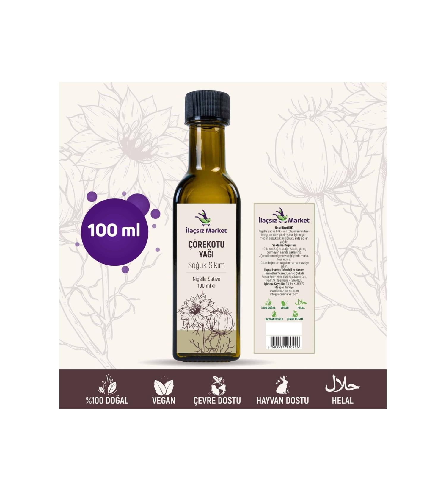 Drug-Free Market Black Cumin Oil / 100 Ml.