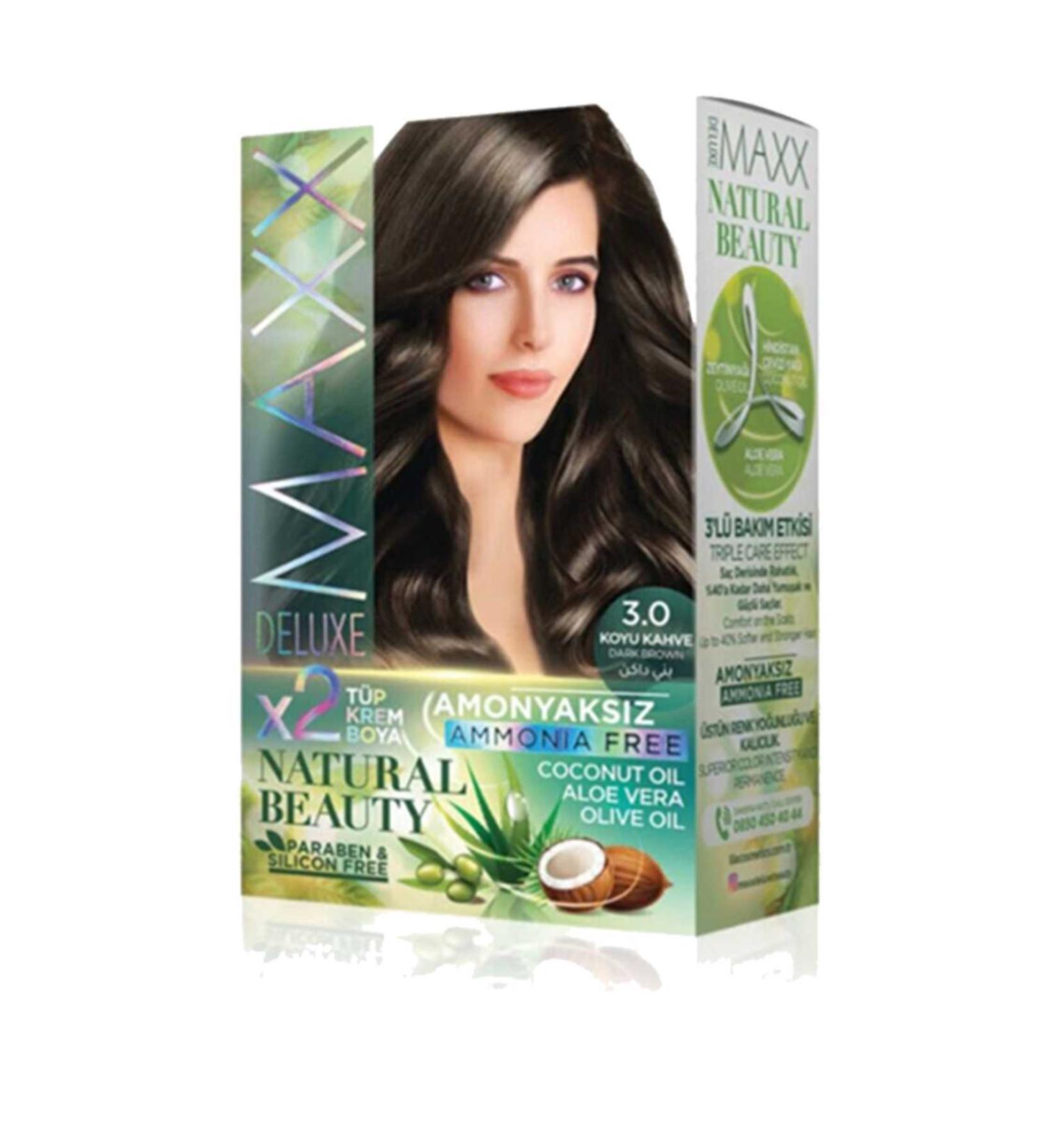 dryertime Natural Beauty Ammonia-Free Hair Dye 3.0 Dark Brown - DRY4877-7447