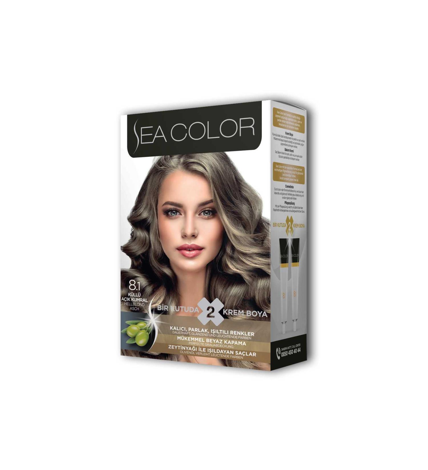 sahbulstore 2 Tube Cream Hair Dye Set Ash Light Blonde No:8.1 - SBS8635-5047