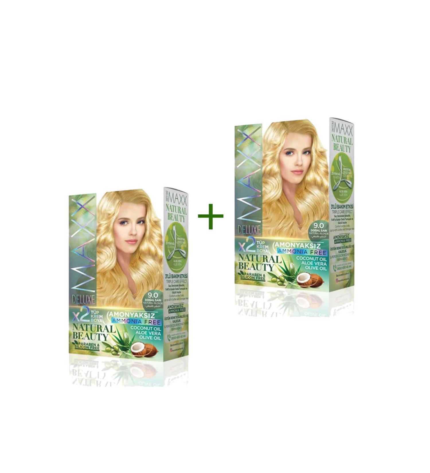 Narnuga 2 Pack Natural Beauty Ammonia Free Hair Dye 9.0 Natural Blonde - MTC9967-3887