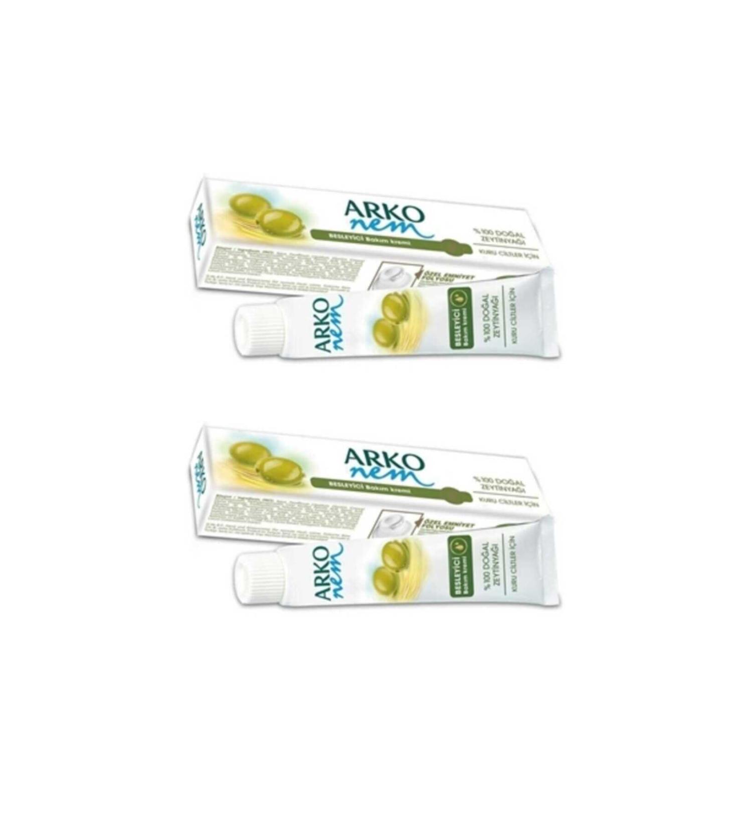Zerda 2 Pieces Natural Olive Oil Hand and Body Care Cream 20 cc - ZRD4424-7393