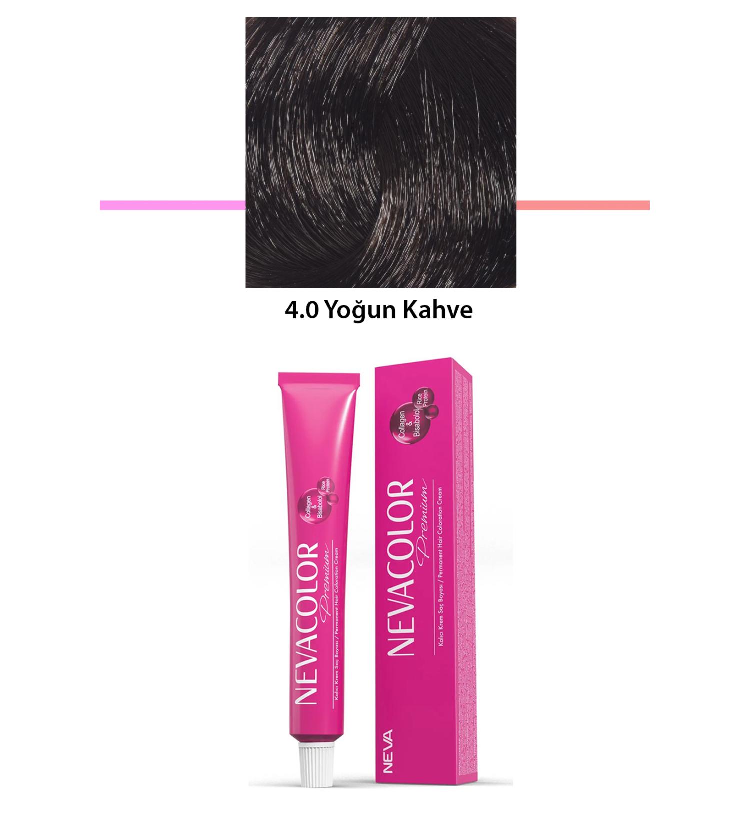 Narnuga Premium 4.0 Intense Brown - Permanent Cream Hair Dye 50 g Tube - MCT1525-1420