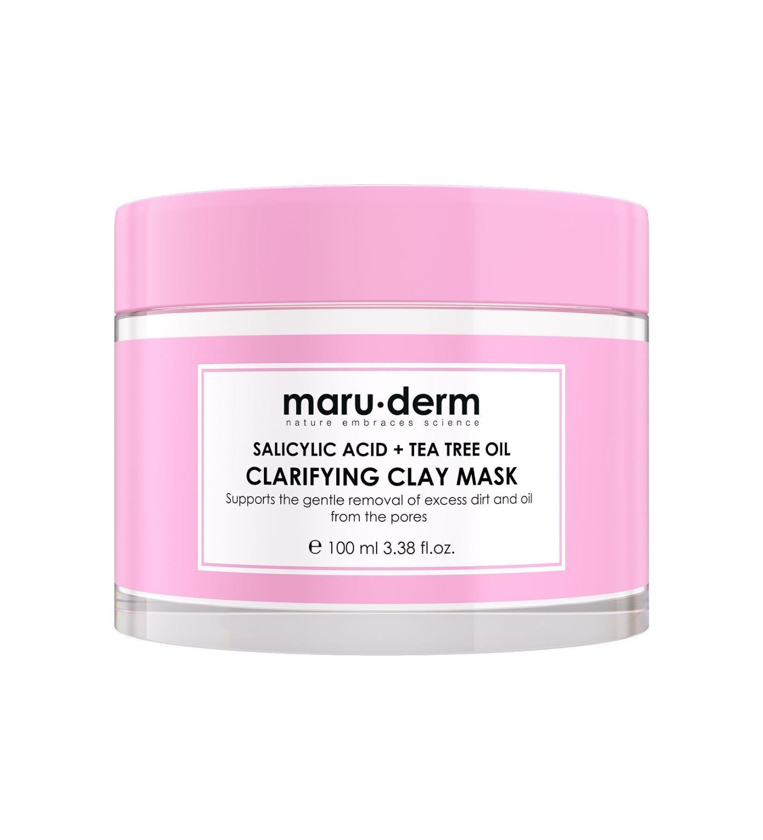 Maru.Derm Clay Mask | Salicylic Acid + Tea Tree Oil Clay Mask 100 ML | Blackheads / Pore | Vegan - Buy Online on GoSupps.com