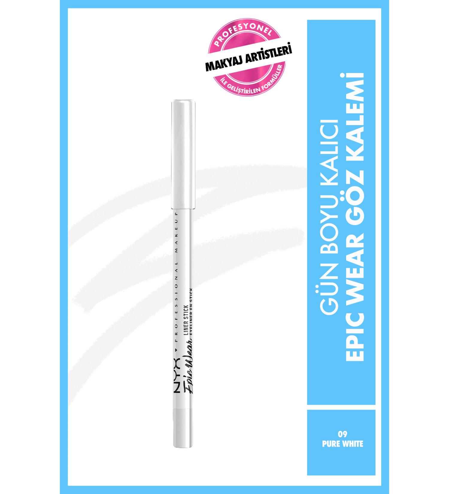 NYX Professional Makeup Epic Wear Liner Sticks Eye Pencil - Pure White - White - Buy Online on GoSupps.com
