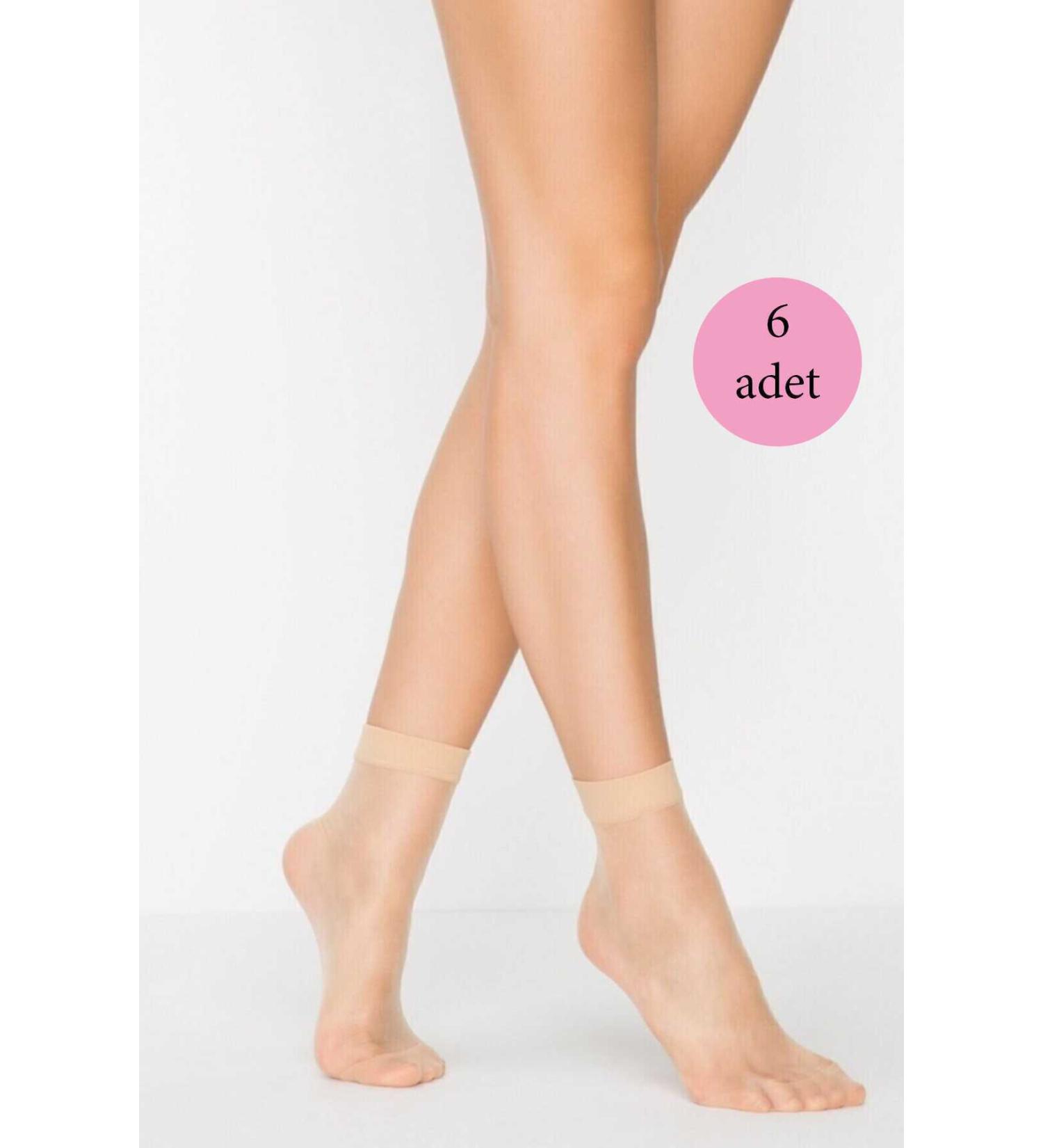 Skygo 6 Pieces Women's Ten Super 15 Matte Socks Light Skin