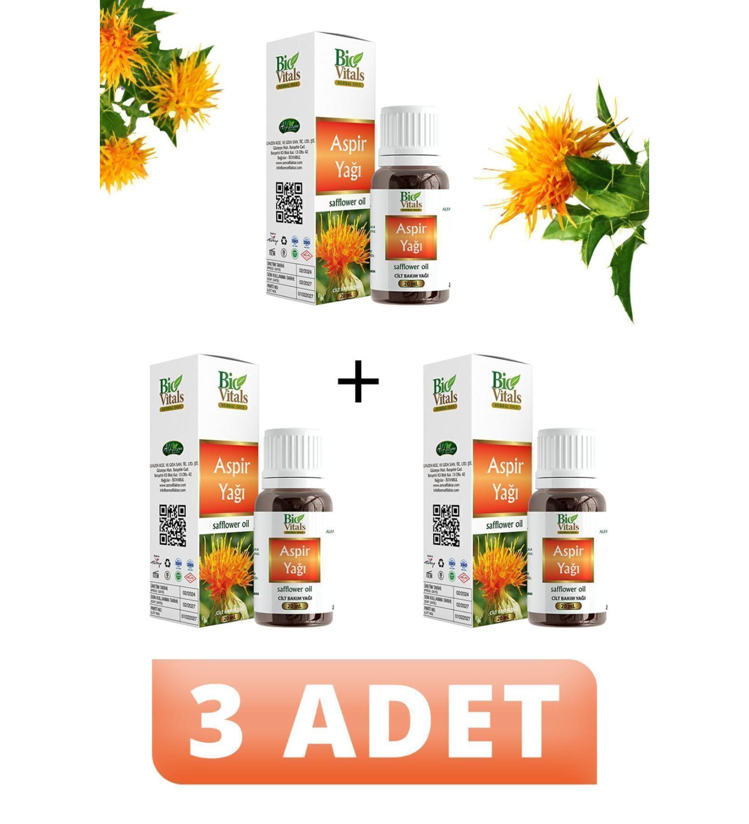 Bio Vitals Safflower Oil 20 ml 3 PIECES