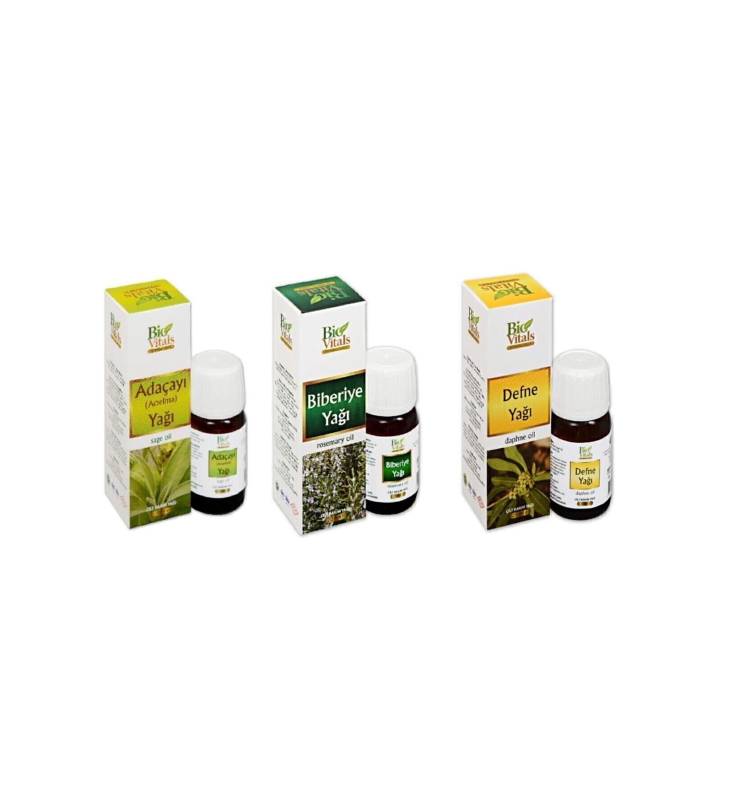 Bio Vitals Rosemary Sage Laurel-Aromatic Massage-Skin Care Oil Set