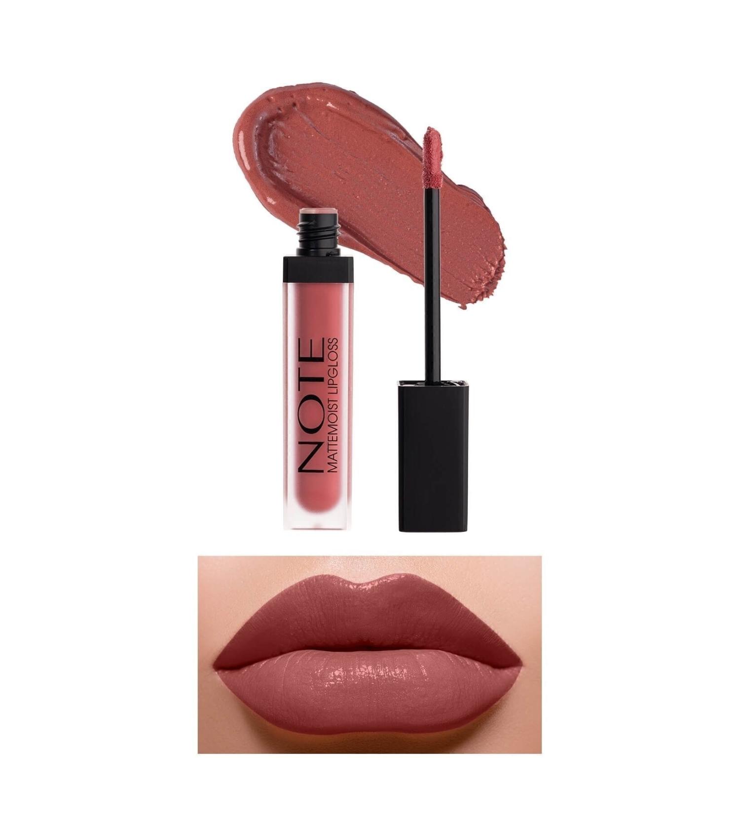 Note Cosmetics Mattemoist Lipgloss Semi-Matte Satin Finish Liquid Lipstick 409 Angel - Pink - Buy Online on GoSupps.com