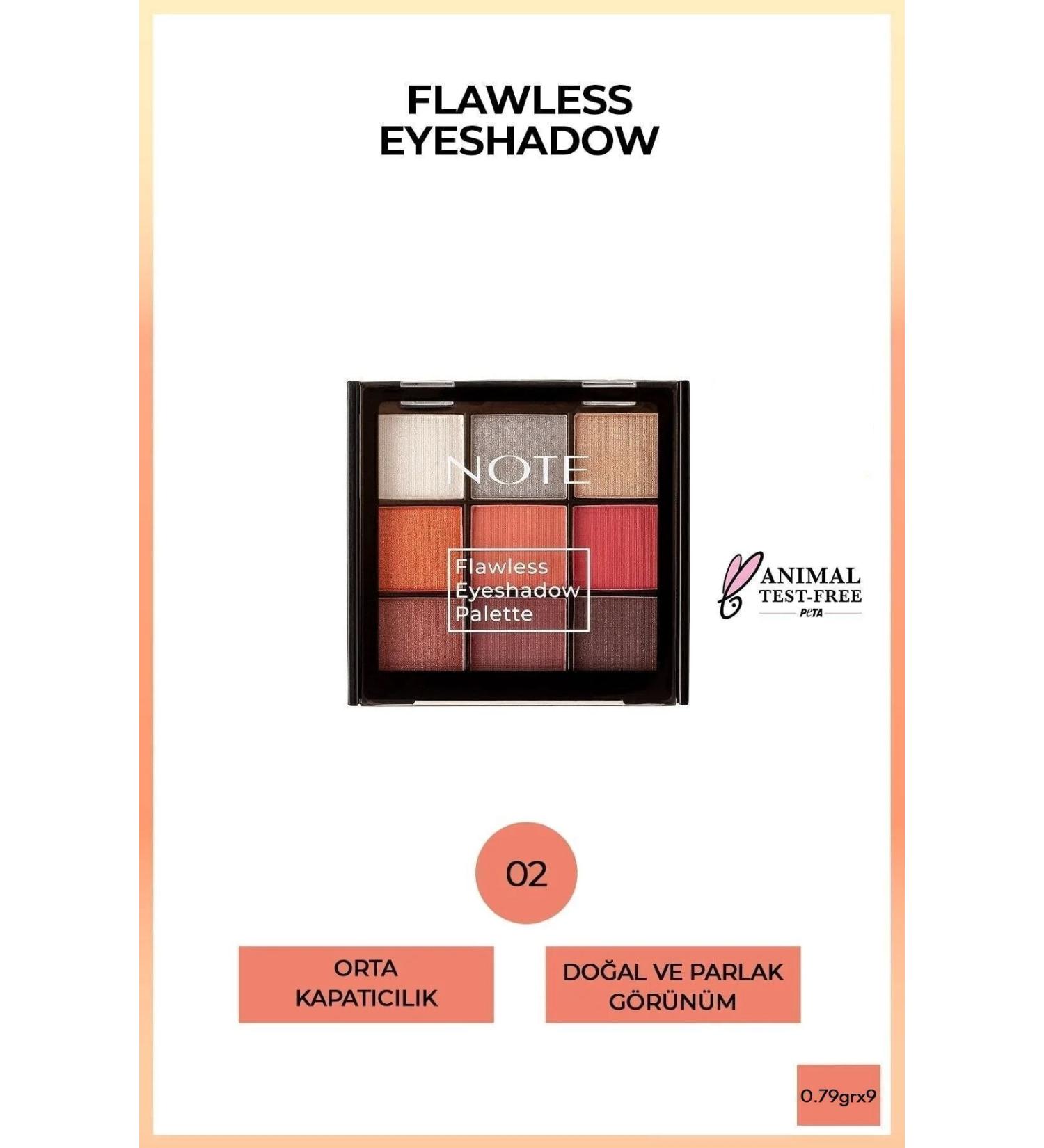Note Cosmetics Flawless Eyeshadow Matte and Shimmer Powder Eyeshadow Palette - 02 Pastel Colors - Buy Online on GoSupps.com