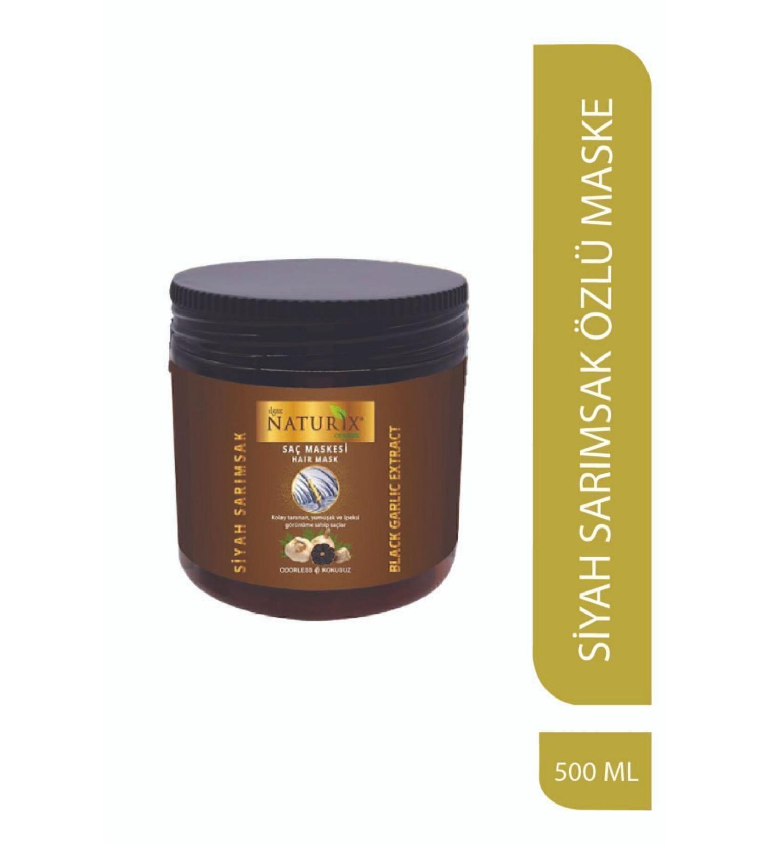 Naturix Salt-Free Hair Mask Against Hair Loss Black Garlic Extract 500 Ml Hair Care Mask Hair Mask - Buy Online on GoSupps.com