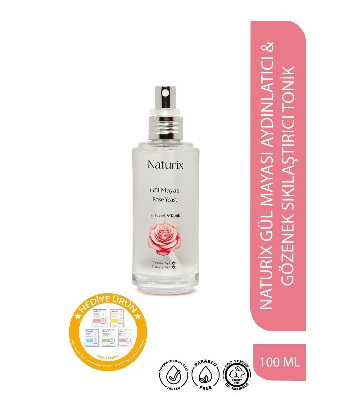 Naturix Rose Yeast Brightening and Pore Tightening Toner 100ml - Buy Online on GoSupps.com