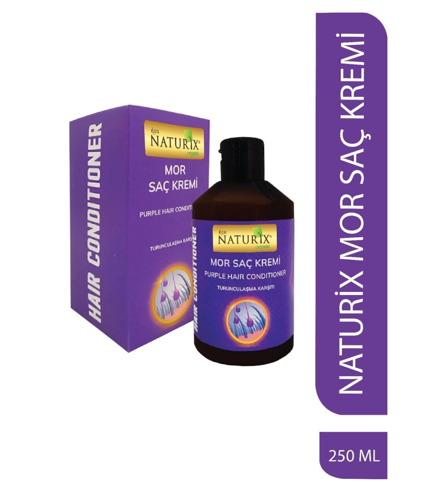 Naturix Purple / Silver Conditioner Anti-Orange Purple Conditioner Nourishing Purple Hair Care Cream 250 Ml - Buy Online on GoSupps.com