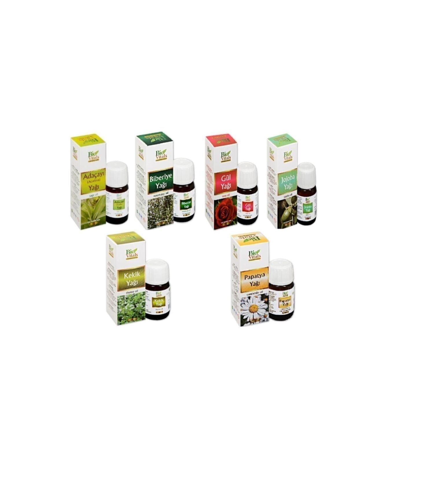 Bio Vitals Sage Rosemary Thyme Chamomile Jojoba Aromatic Massage and Skin Care Oil 6 Pieces - Buy Online on GoSupps.com