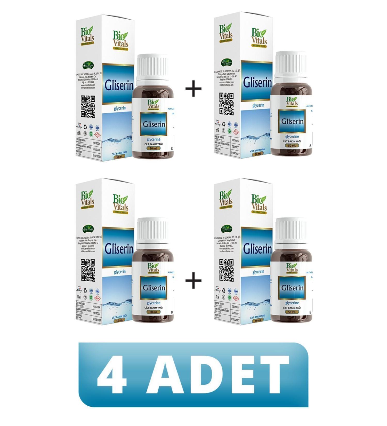 Bio Vitals Glycerin Oil 50 ml 4 PIECES