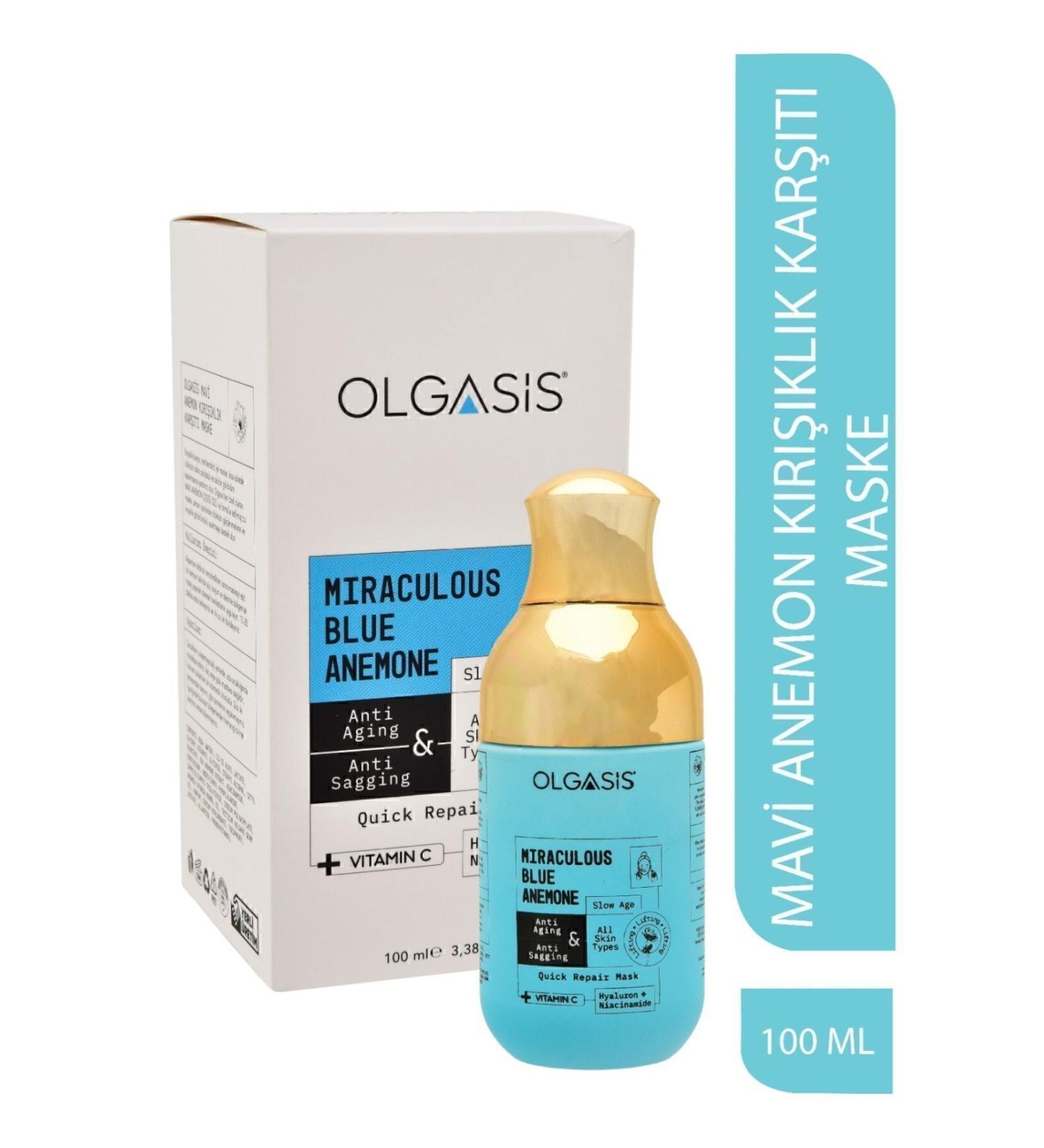 Olgasis Miraculous Blue Anemone Mask 100 ml Anti-Aging Blue Anemone Flower Rapid Repair Mask