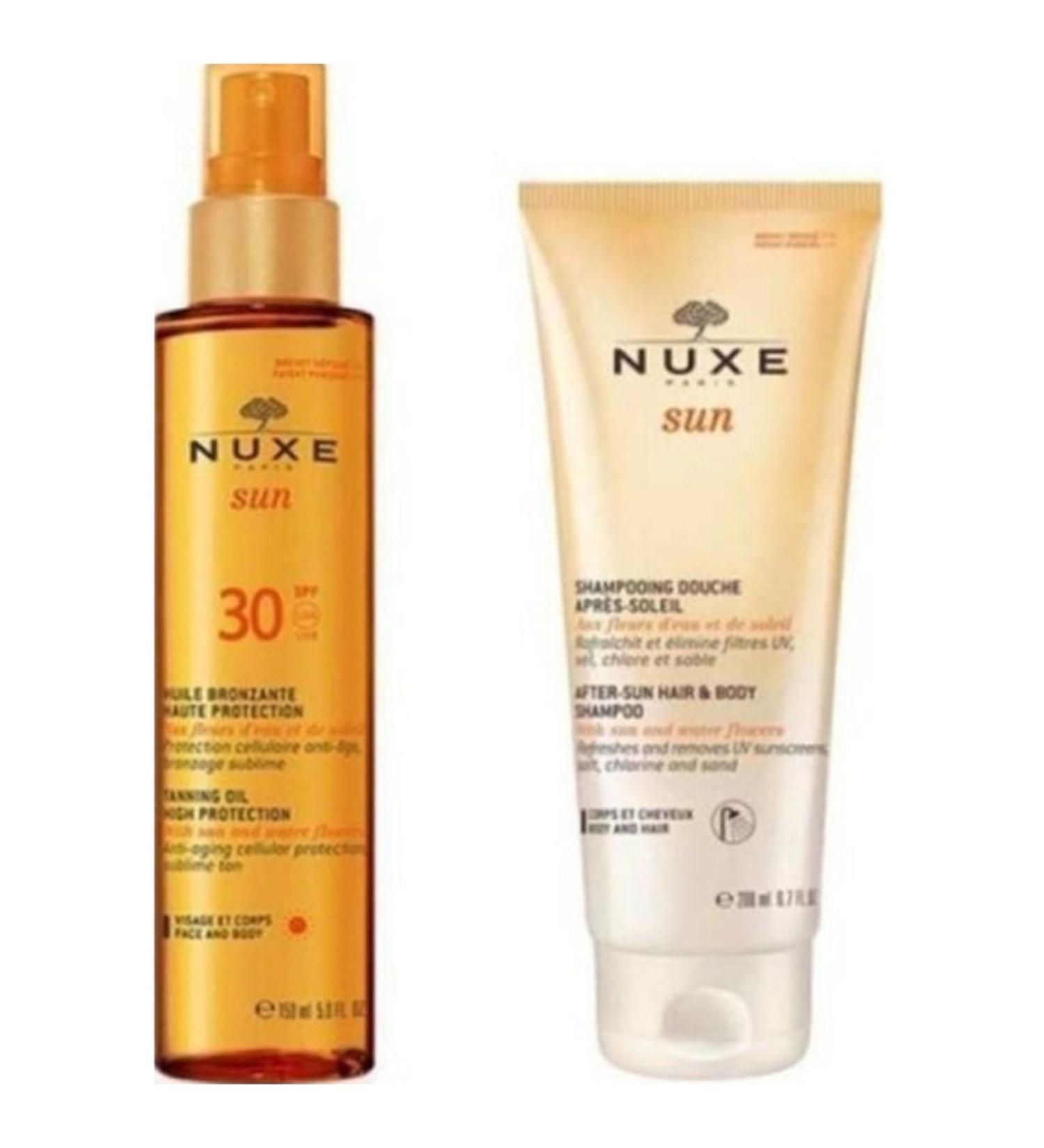 Nuxe Sun Spf30 Bronzing Oil 150 Ml - Shampoo 200 Ml