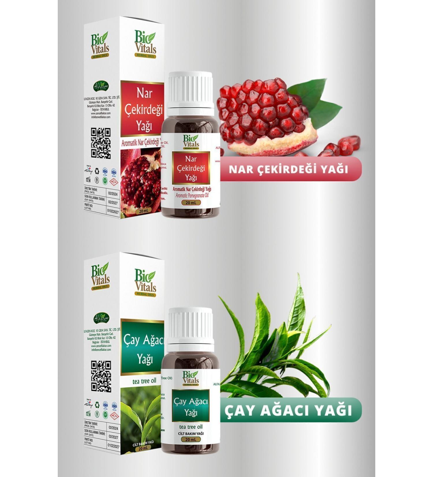 Bio Vitals Skin Damage Repair Care Oils Biovitals Pomegranate Seed Oil Biovitals Tea Tree Oil 20 Ml