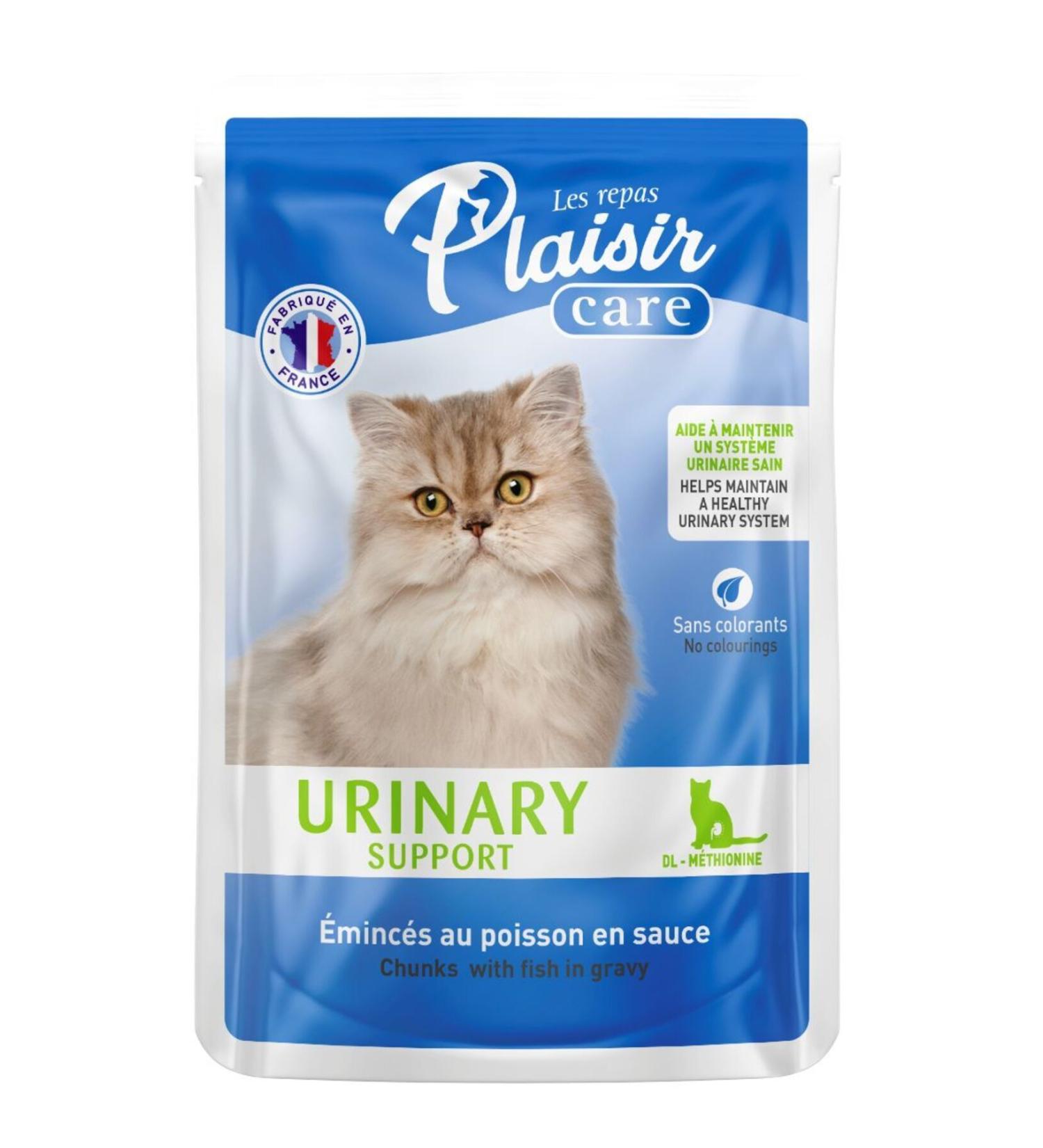 Plaisir Pouch Care Urinary Cat Urinary System Support Wet Food Fish 85 gr X 12 Pieces - Buy Online on GoSupps.com